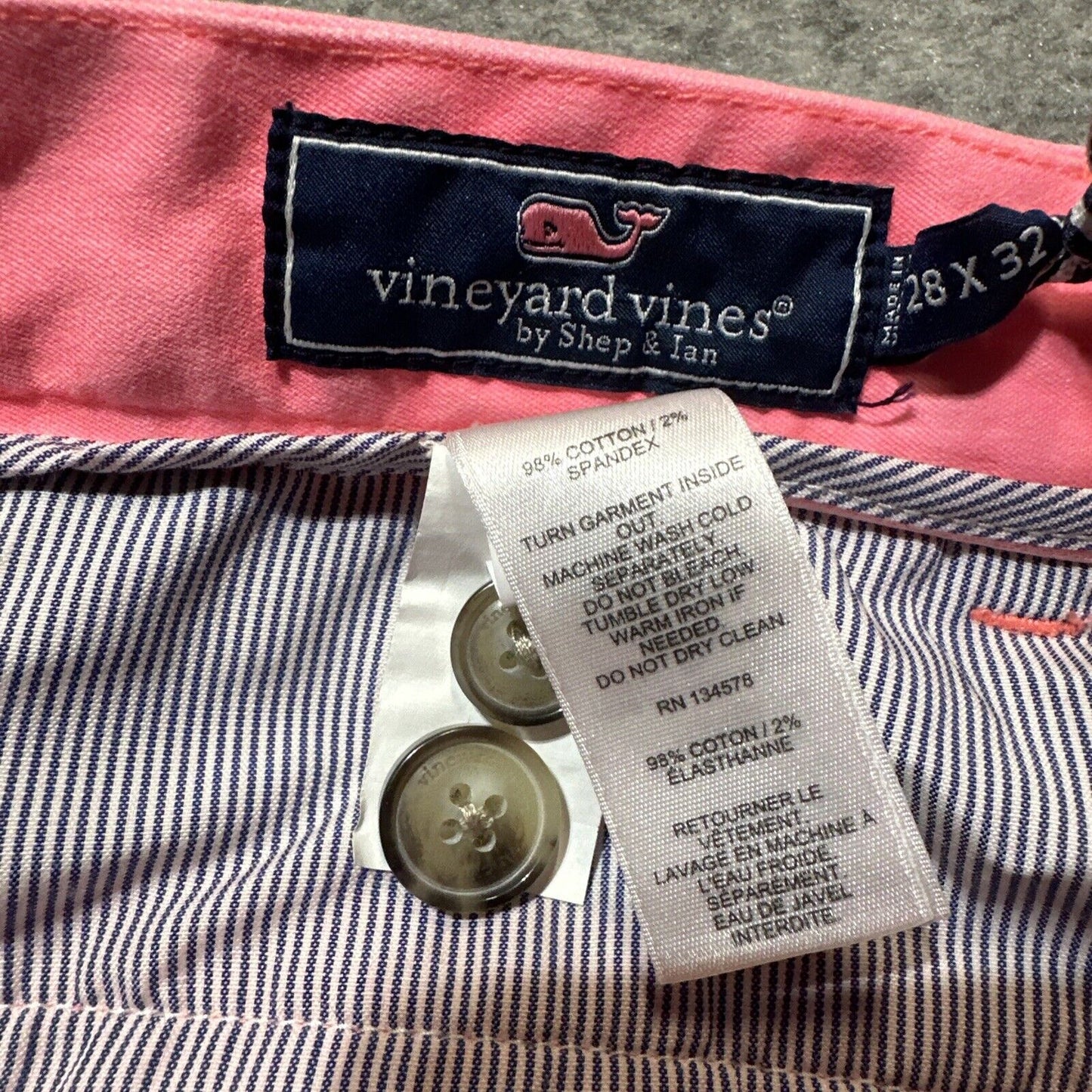 New Vineyard Vines Breaker Pant Men's Size 28x32 Pink Papaya Passion Chinos