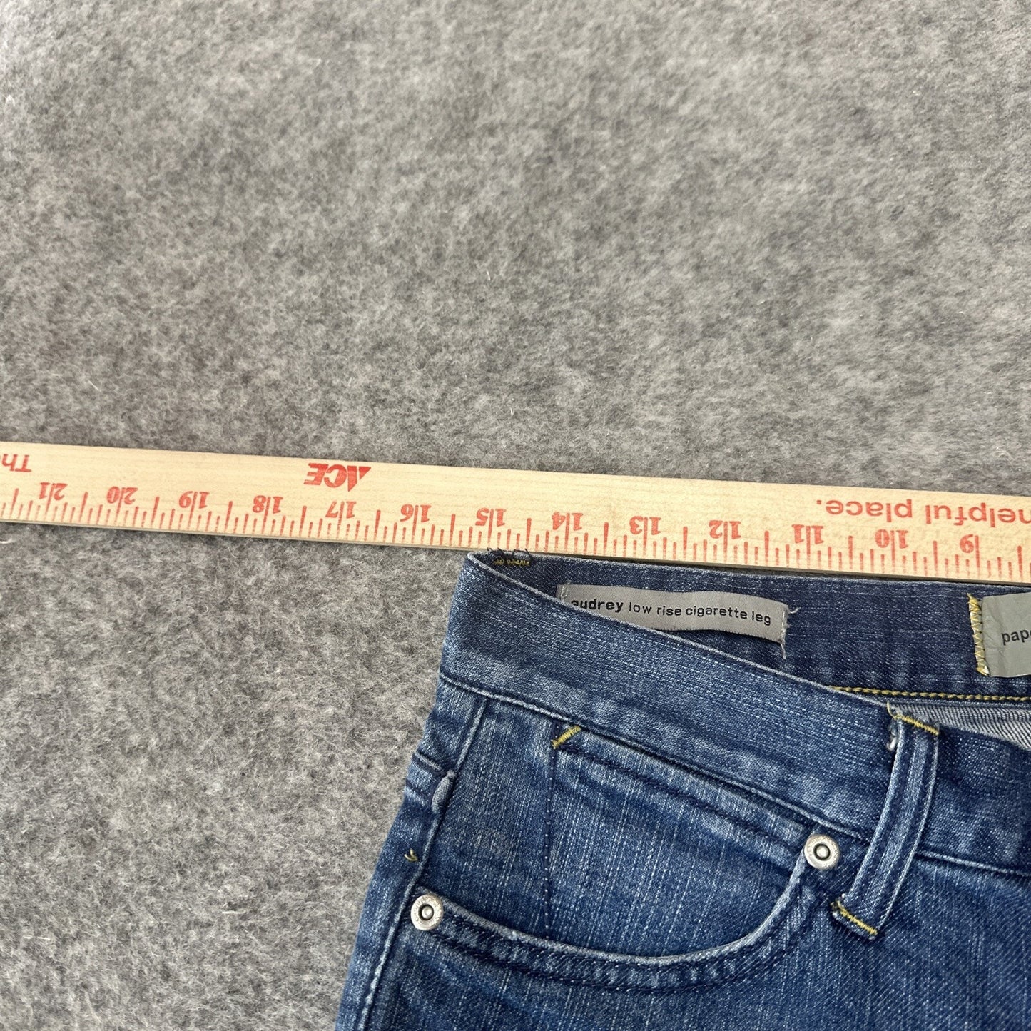 Paper Denim & Cloth Audrey Low Rise Cigarette Leg Women's Jeans Size 27 Blue