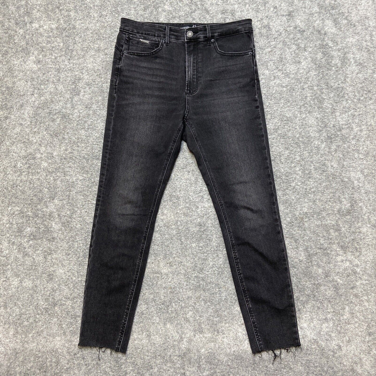 Stradivarius Skinny Jeans Women's Size UK 14 | US 10 Black Denim EUC
