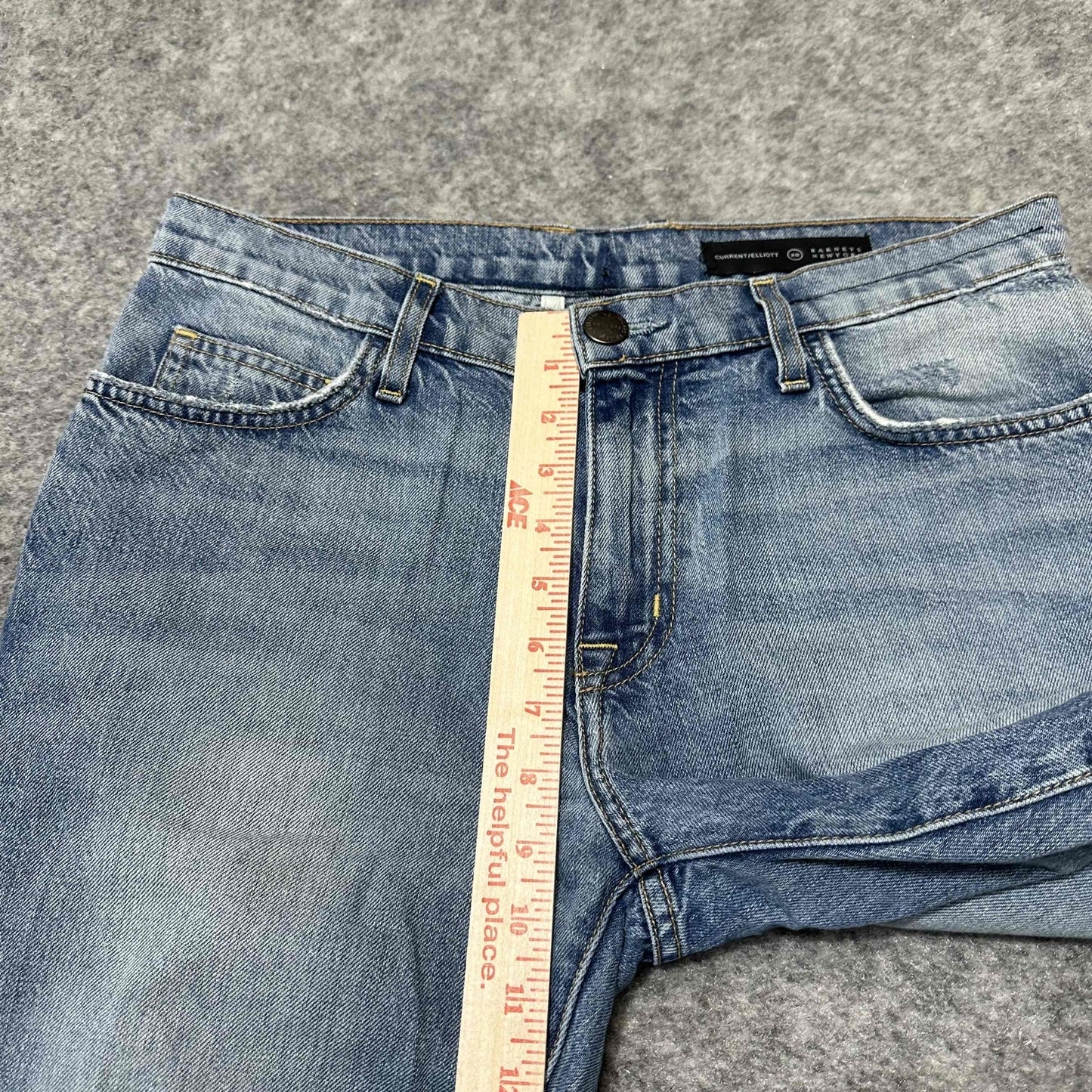 Current/Elliott Women's Cropped Frayed Hem Jeans Size 12/31 Blue