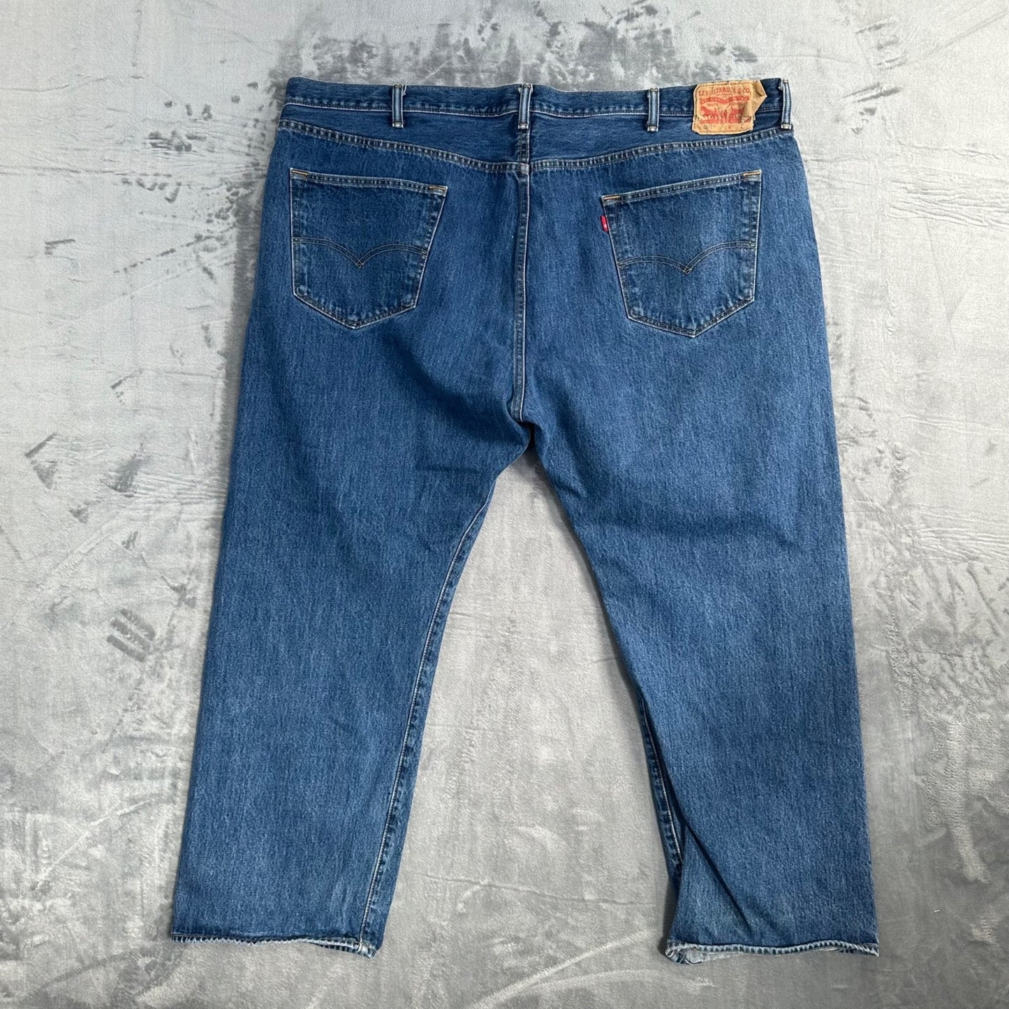Levi's Men's 501 Straight Jeans 50x30 Blue Denim Medium Wash