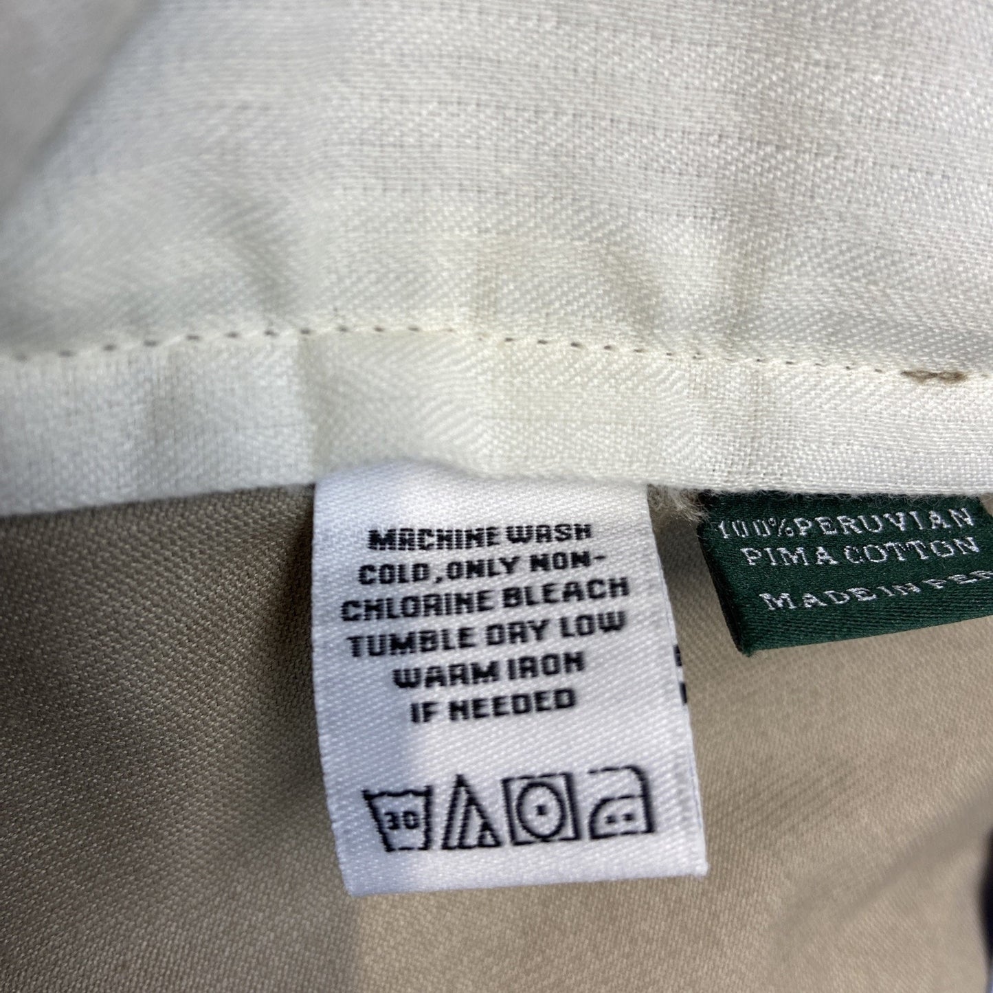 Bobby Jones Peruvian Pima Chino Pants Men's Size 40 Tan Beige Pleated