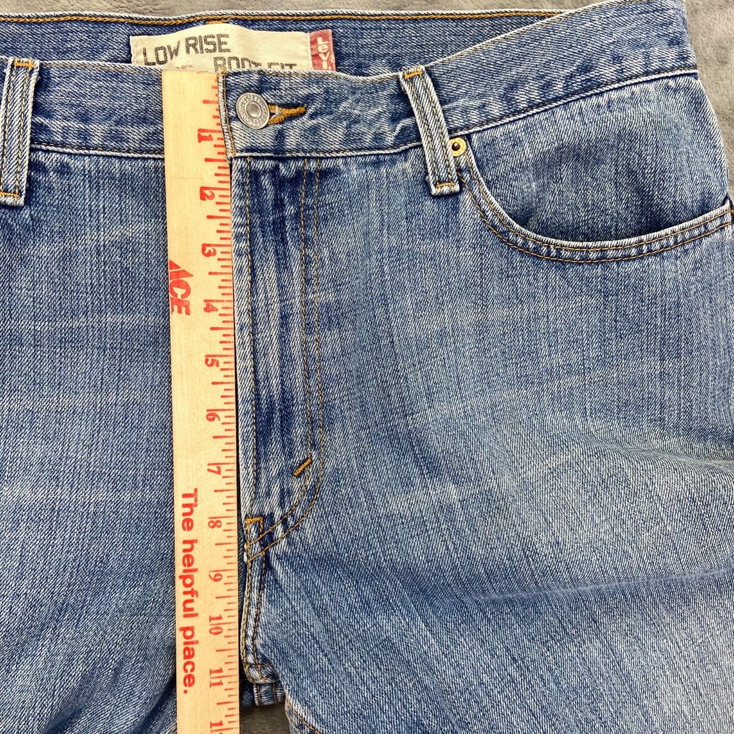 Levi's 527 Low Boot Cut Men's Jeans 36x30 Light Blue Denim