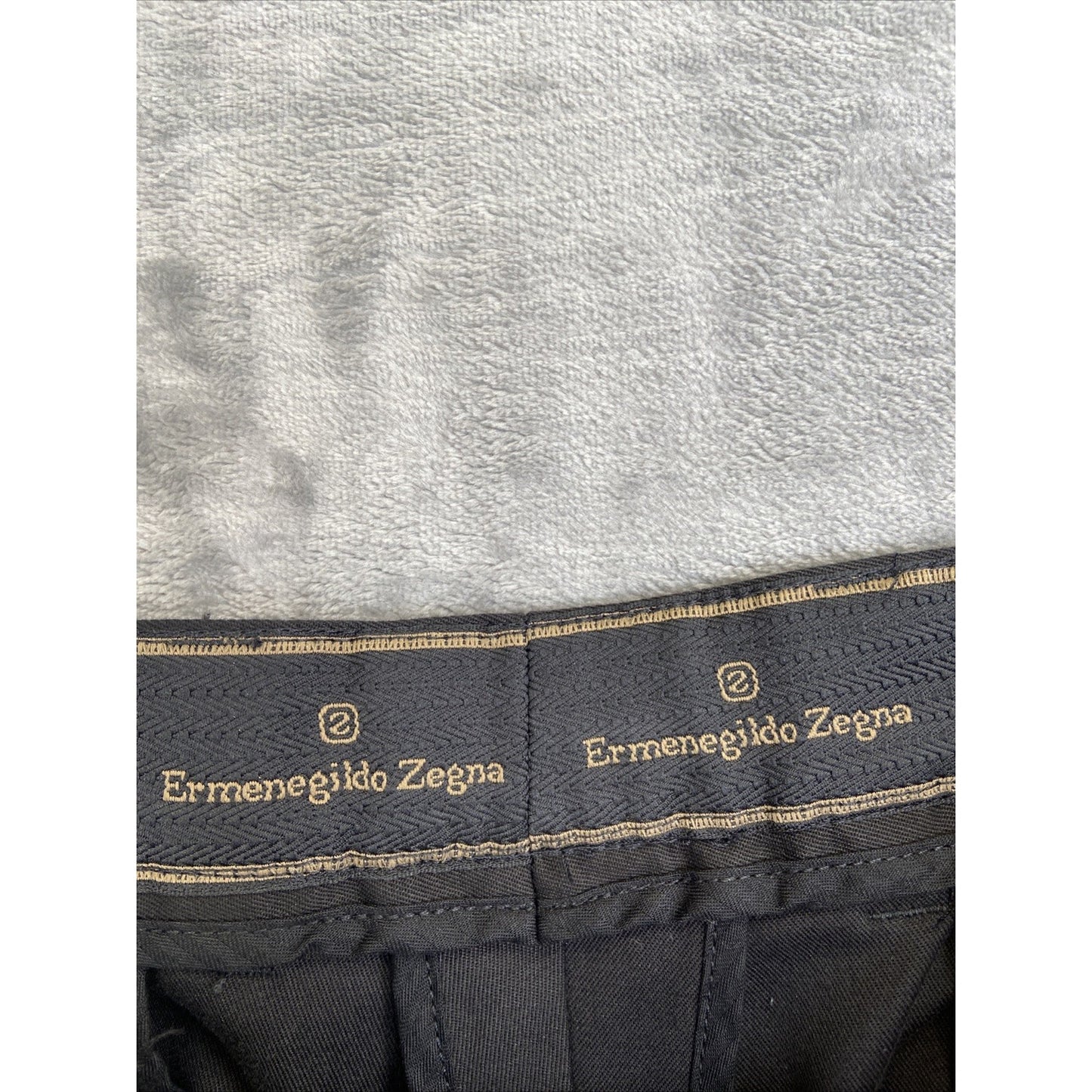 Ermenegildo Zegna Pleated Formal Dress Pants Men's 54 Black