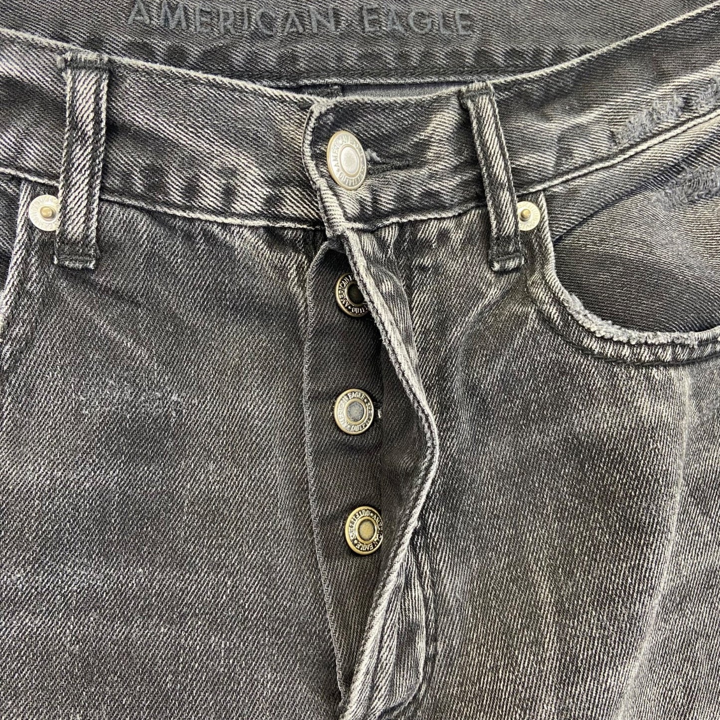 American Eagle Women's High Rise Girlfriend Jeans Size 6 Long Black