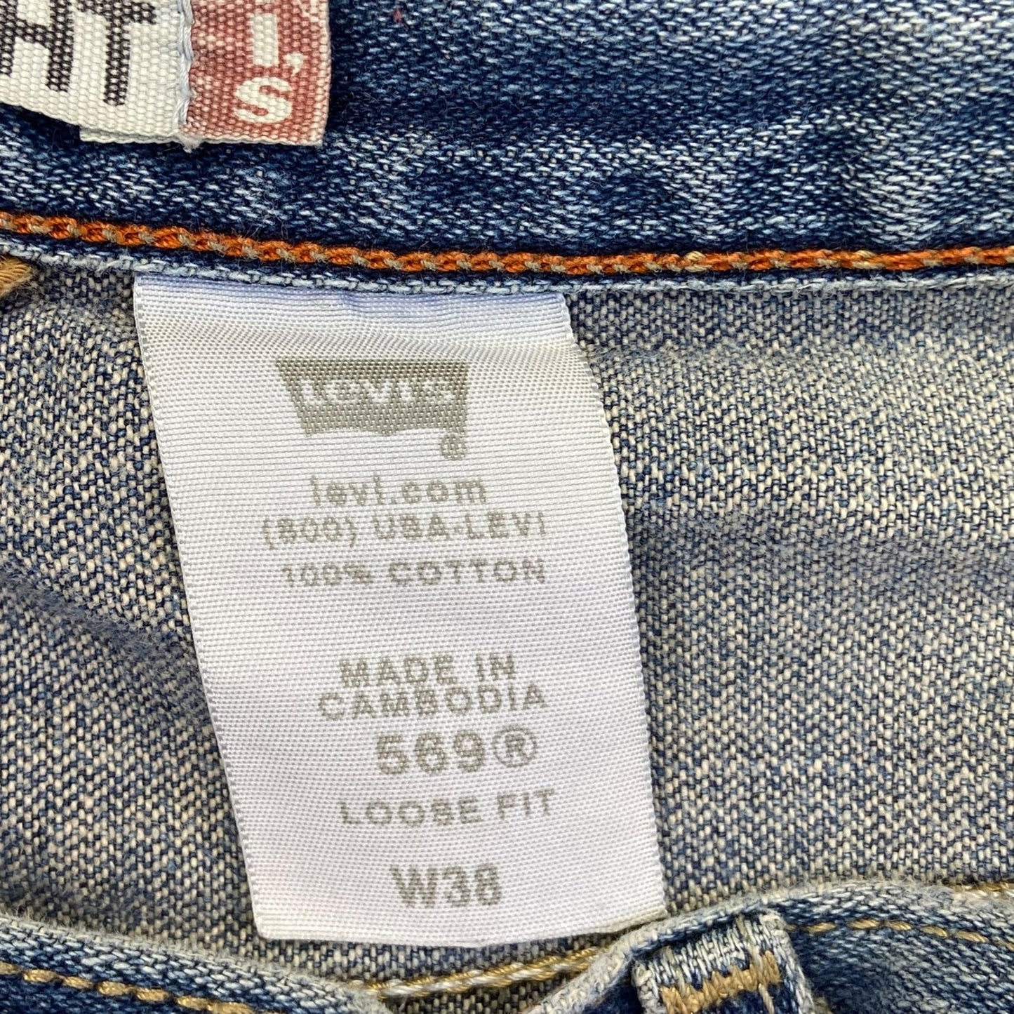 Levi's Men's Loose Straight Denim Shorts Size 36 Blue Distressed
