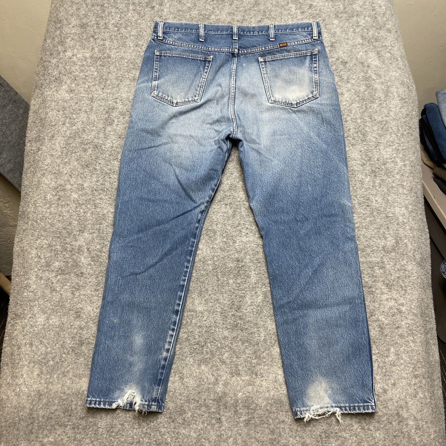 Wholesale Lot of 4 Rustler Grade A / B Work Jeans Size 40x32 Blue Black