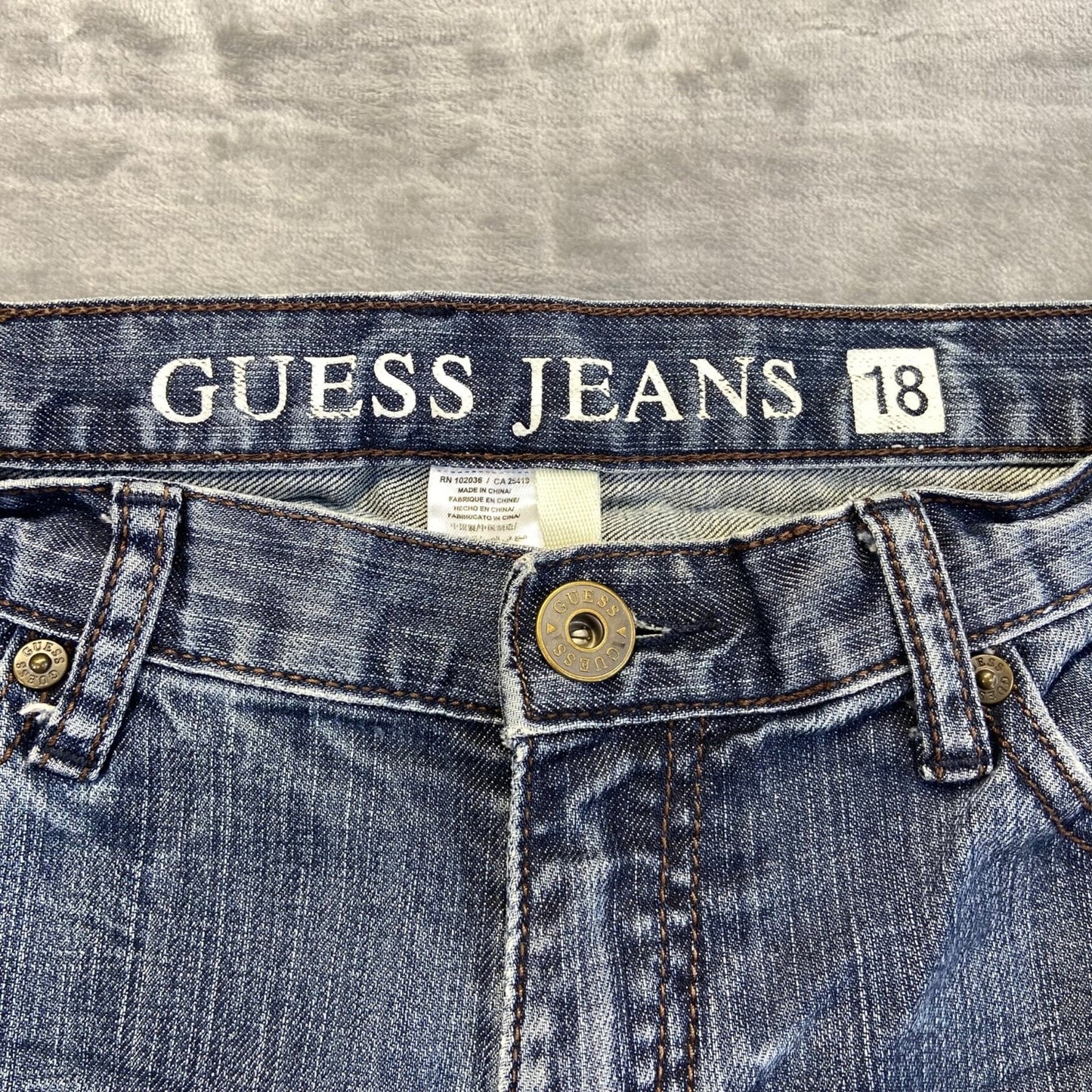 Guess Women's Skinny Jeans Size 18 Blue Dark Wash