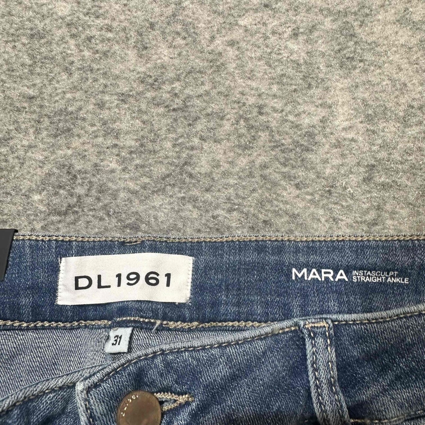 NEW DL1961 Mara Instasculpt Straight Ankle Jeans Women's Size 31 Blue Upstate