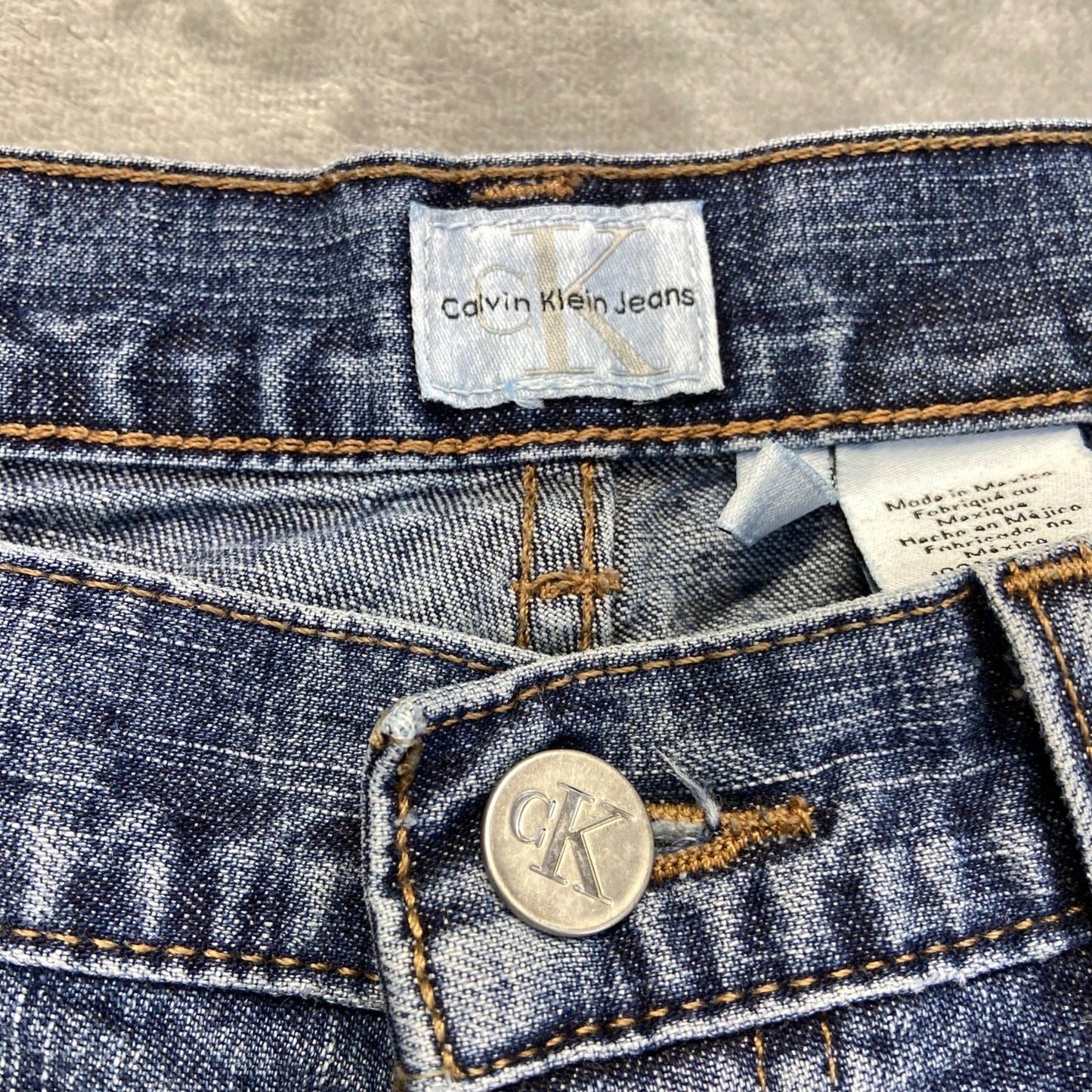 Calvin Klein Straight Leg Jeans Women's Size 8 Blue Denim Cotton