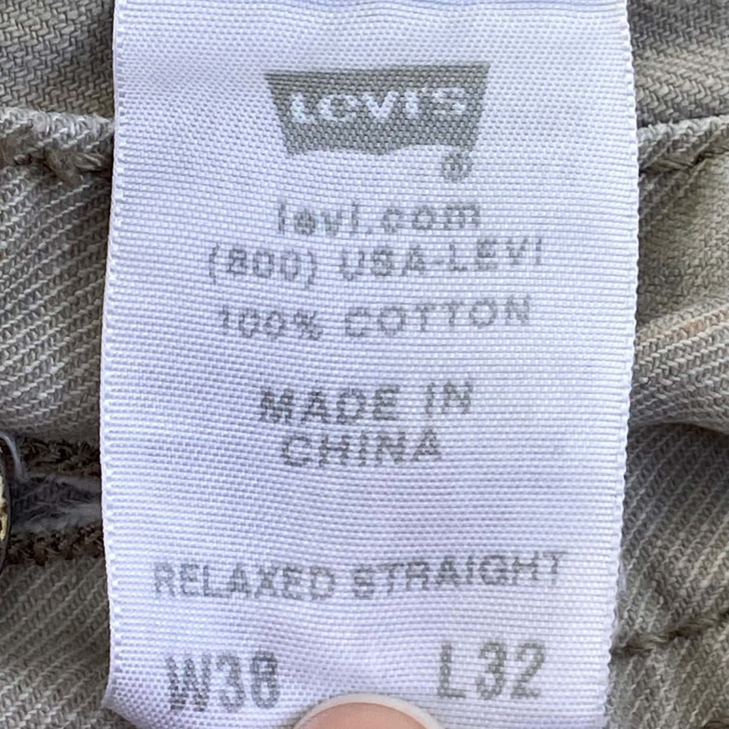 Vintage Levi's Relaxed Straight Men's Jeans 36x32 Beige 100% Cotton