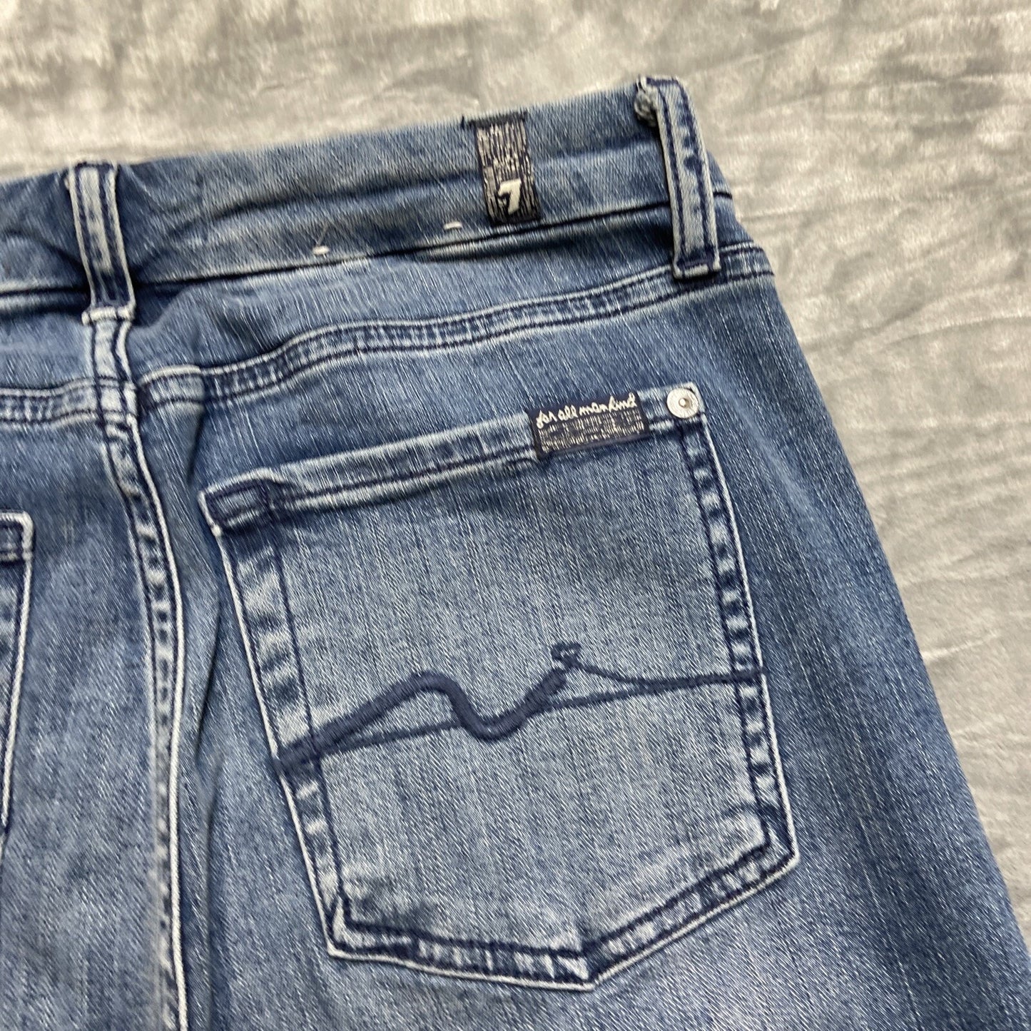 7 For All Mankind B(Air) Straight Leg Jeans Women’s Size 7 Blue Denim