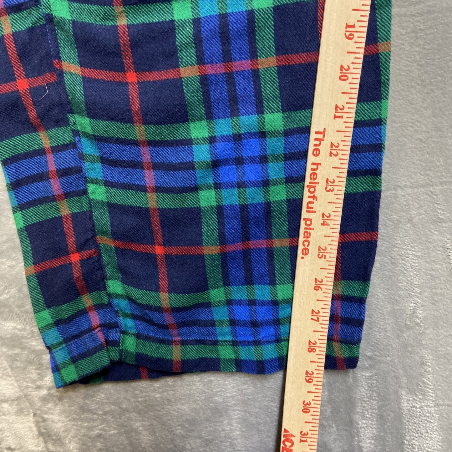 Aerie Checked Out Wide Leg Pajama Pants Women’s Size S Reg Plaid Green Blue Red