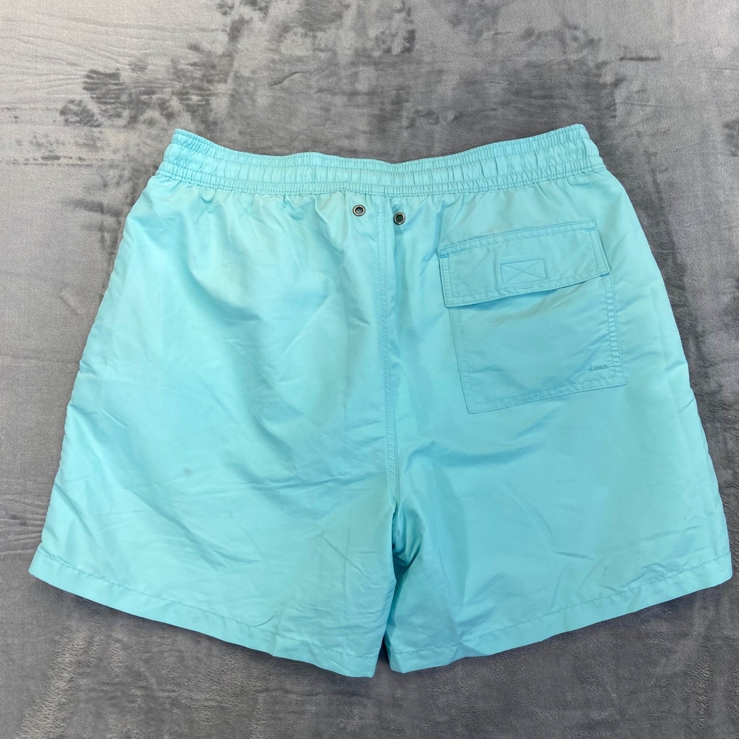Polo Ralph Lauren Men's Swim Shorts Size L Light Blue Mesh Lined Swimwear