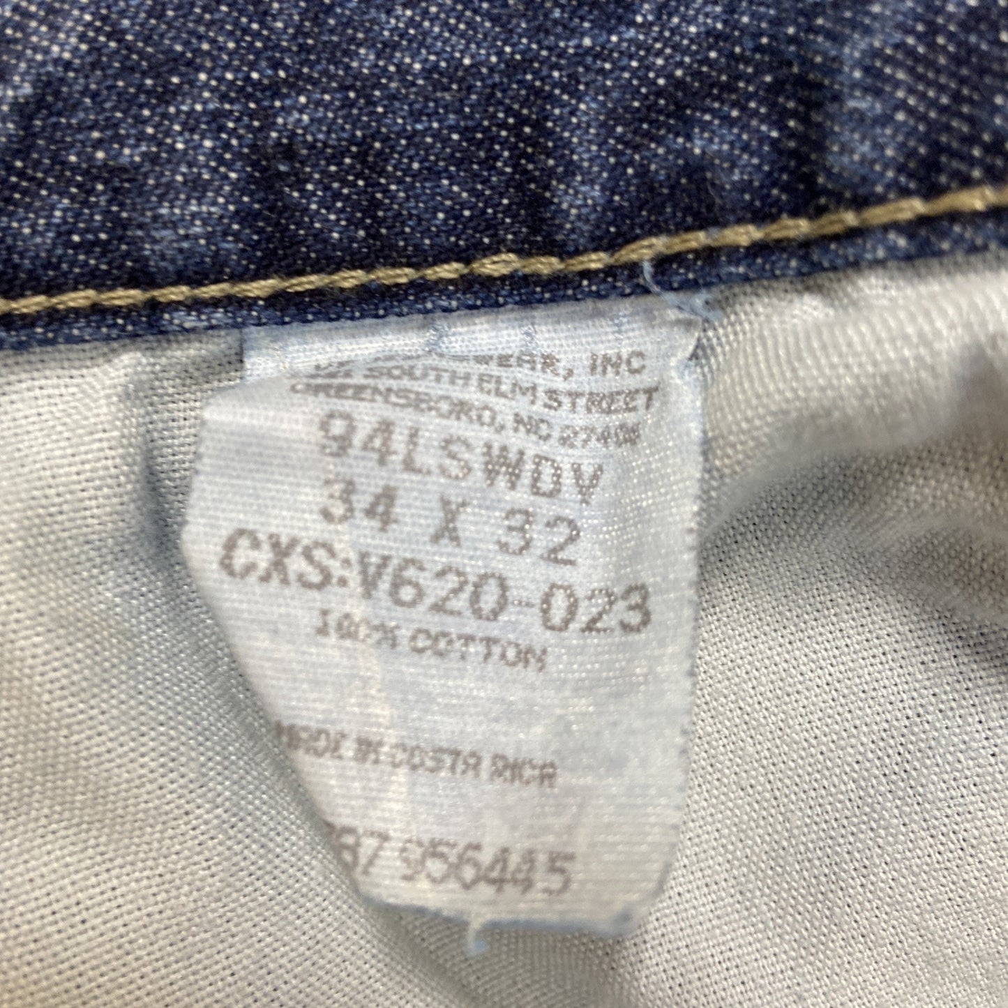 Wrangler Carpenter Jeans Men's Size 34x32 Blue Denim