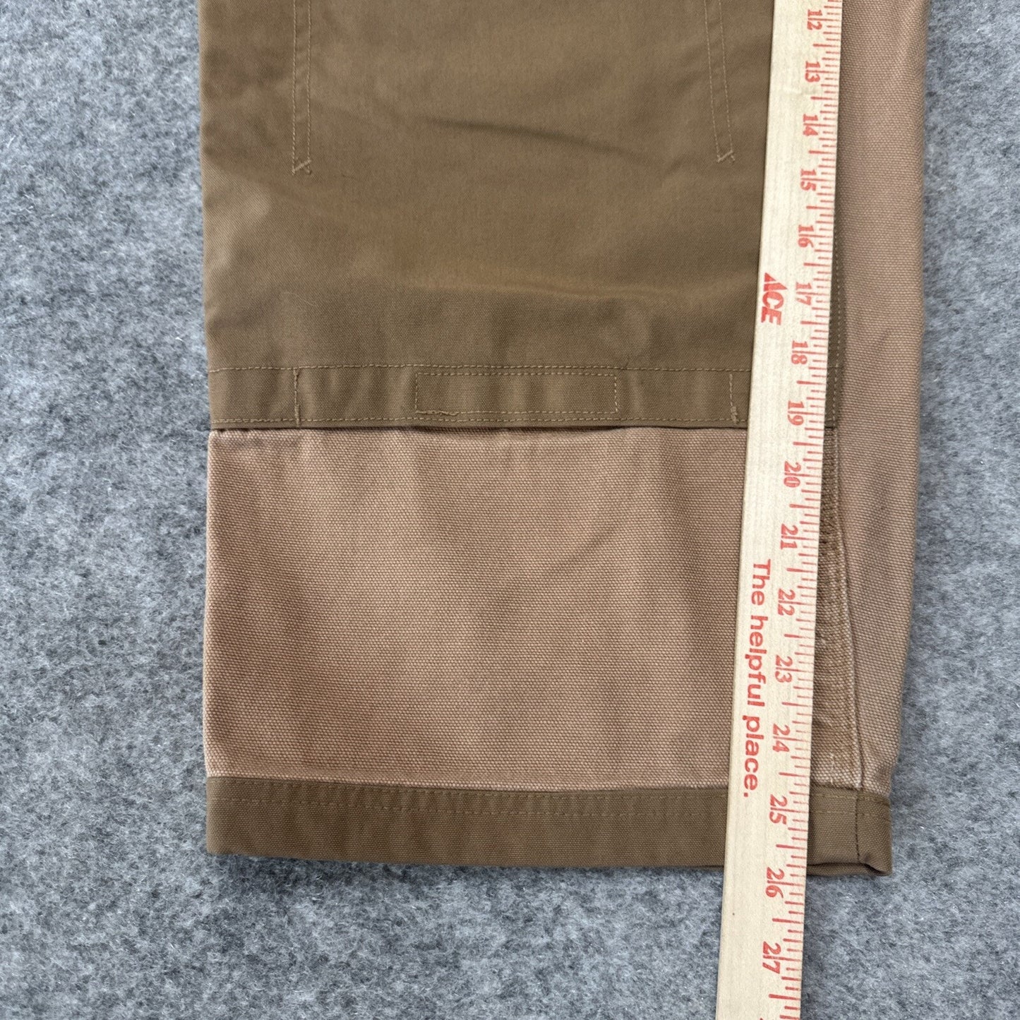 Duluth Men's Double Knee Carpenter Cargo Jeans Sz 44x26 Brown Tool Denim