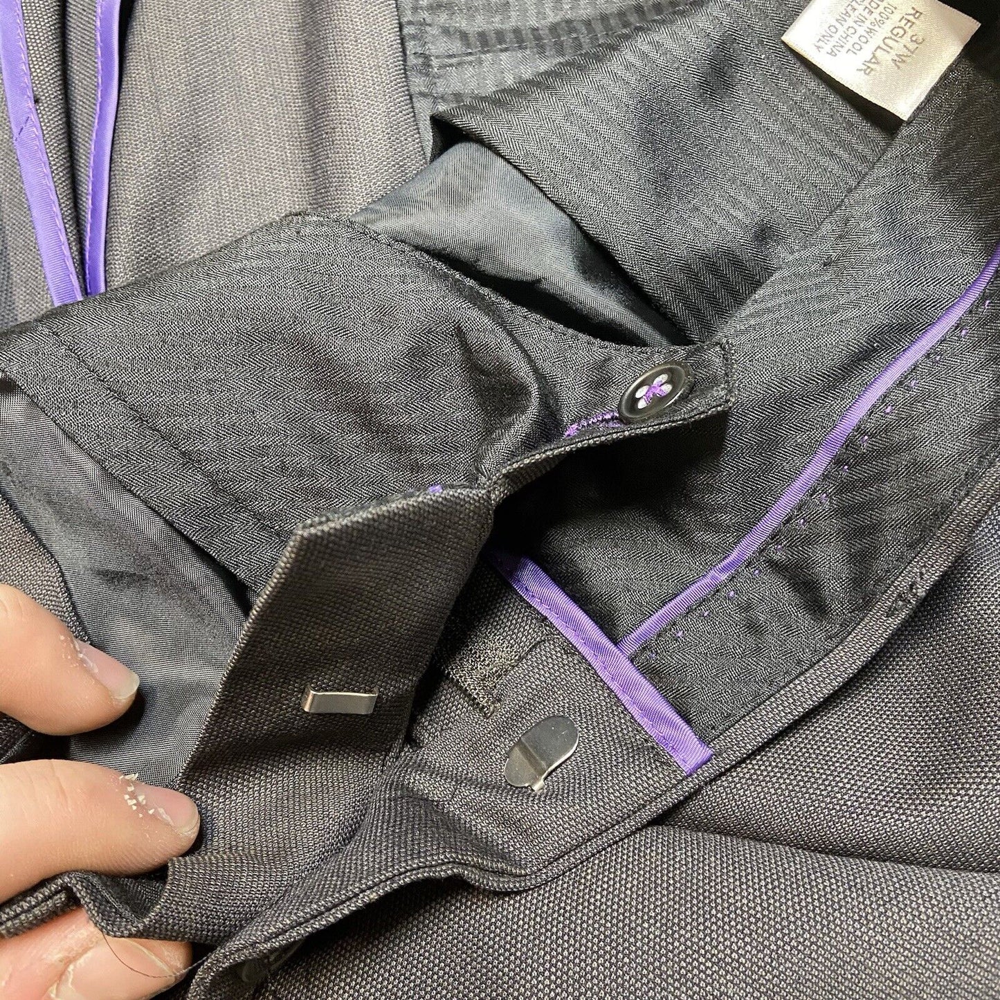 Jhane Barnes Dress Pants Women's Size 37 Regular Gray Formal Pants