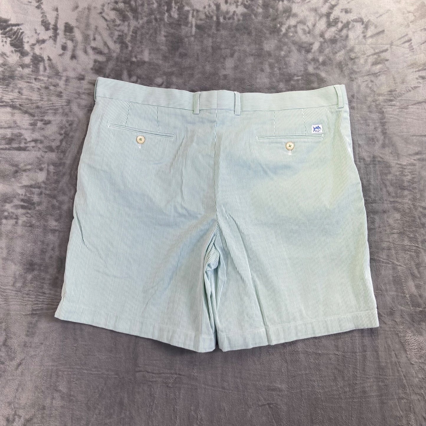 Southern Tide Men's Striped Shorts Size 42 Green