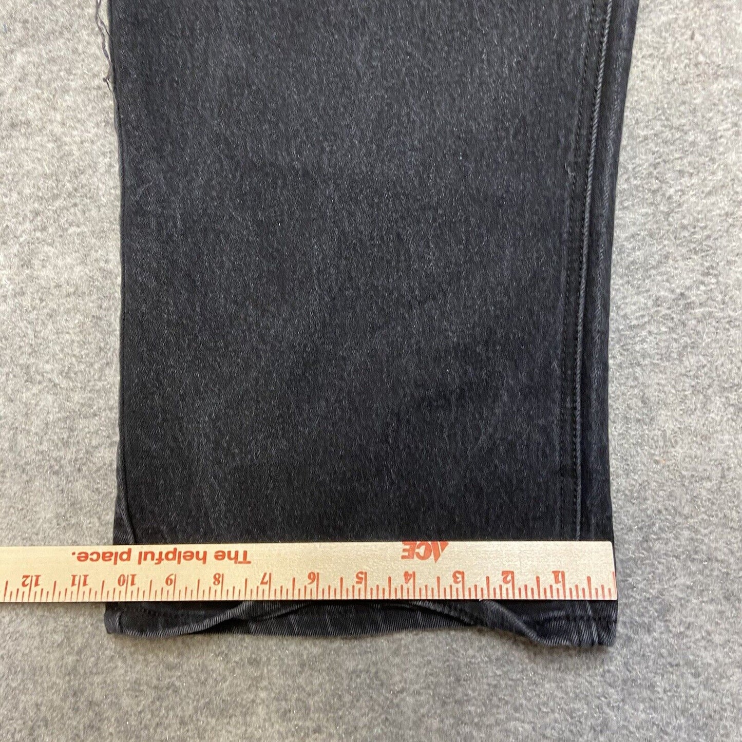 Linea Uomo Relaxed Straight Jeans Men's Size 46x30 Black Denim