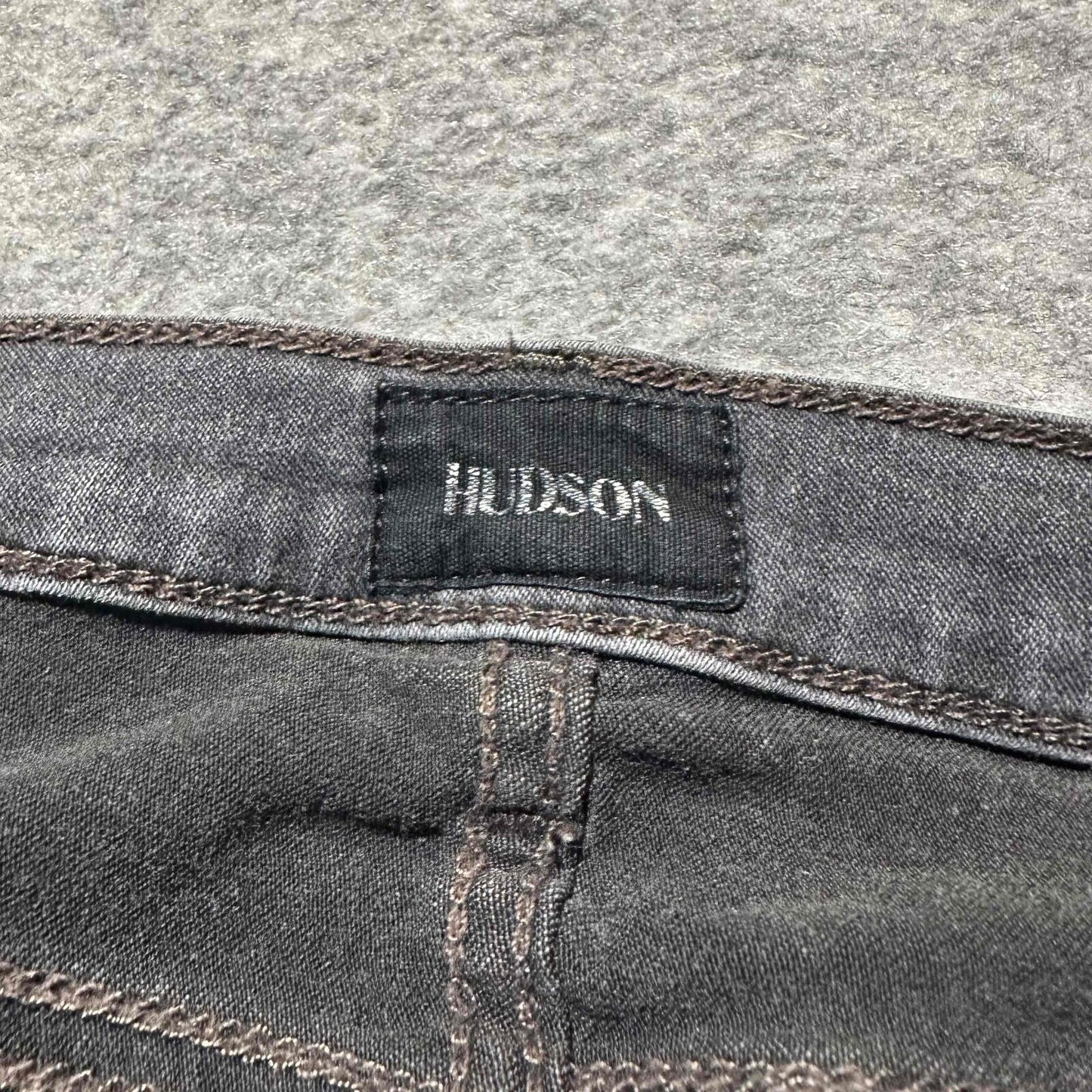 Hudson Natalie Midrise Super Skinny Women's Ankle Jeans Size 26 Black Dark Wash