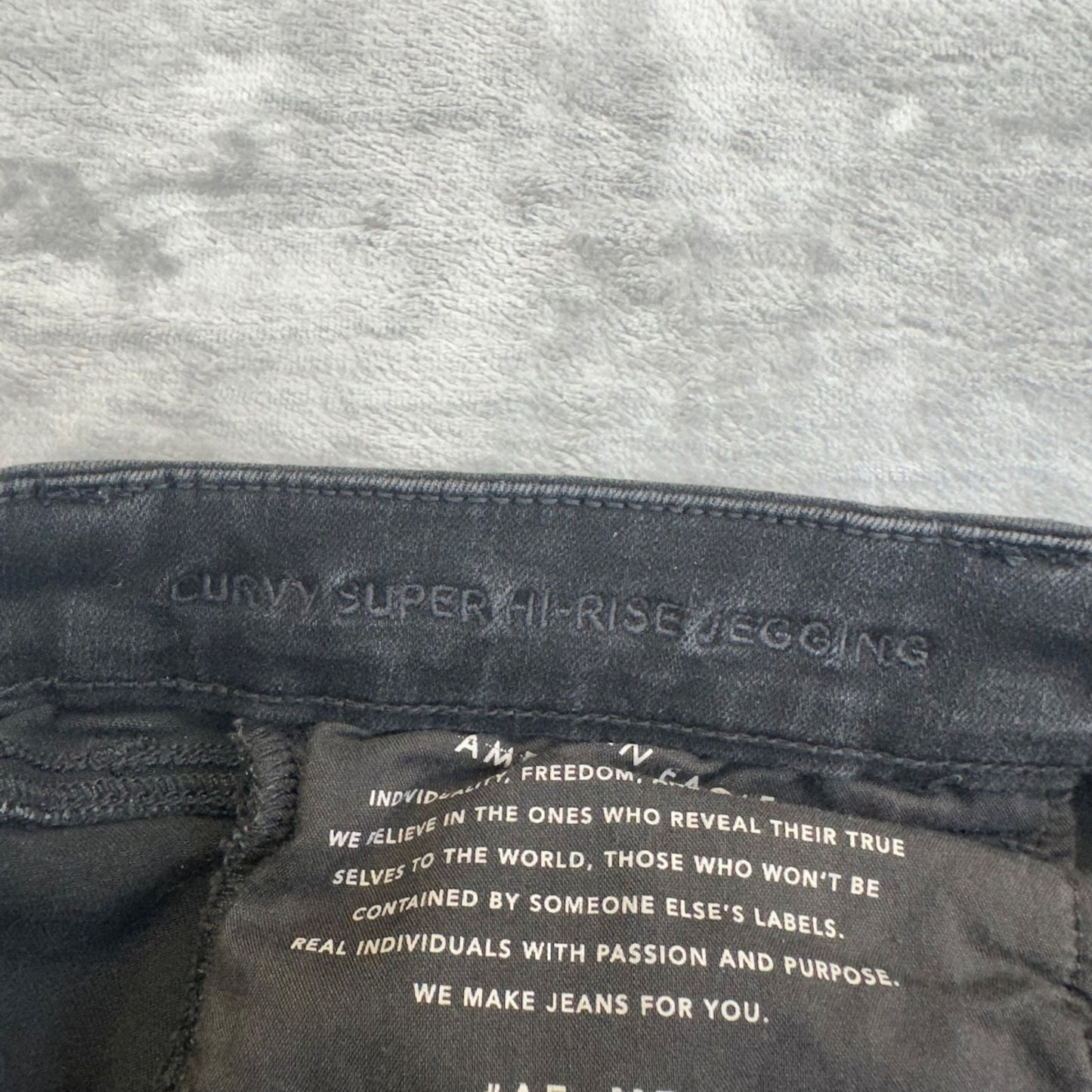 American Eagle Women's Curvy Jegging Skinny Jeans Size 14 Black