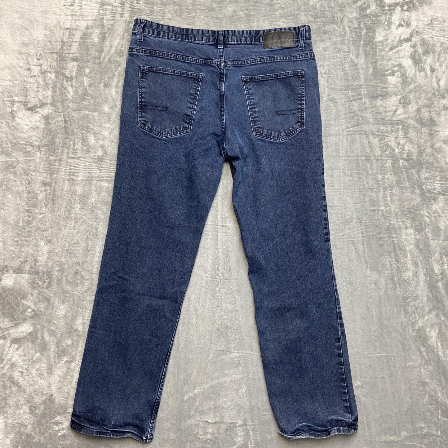 Calvin Klein Straight Jeans Men's Size 38x32 Dark Wash Blue Denim