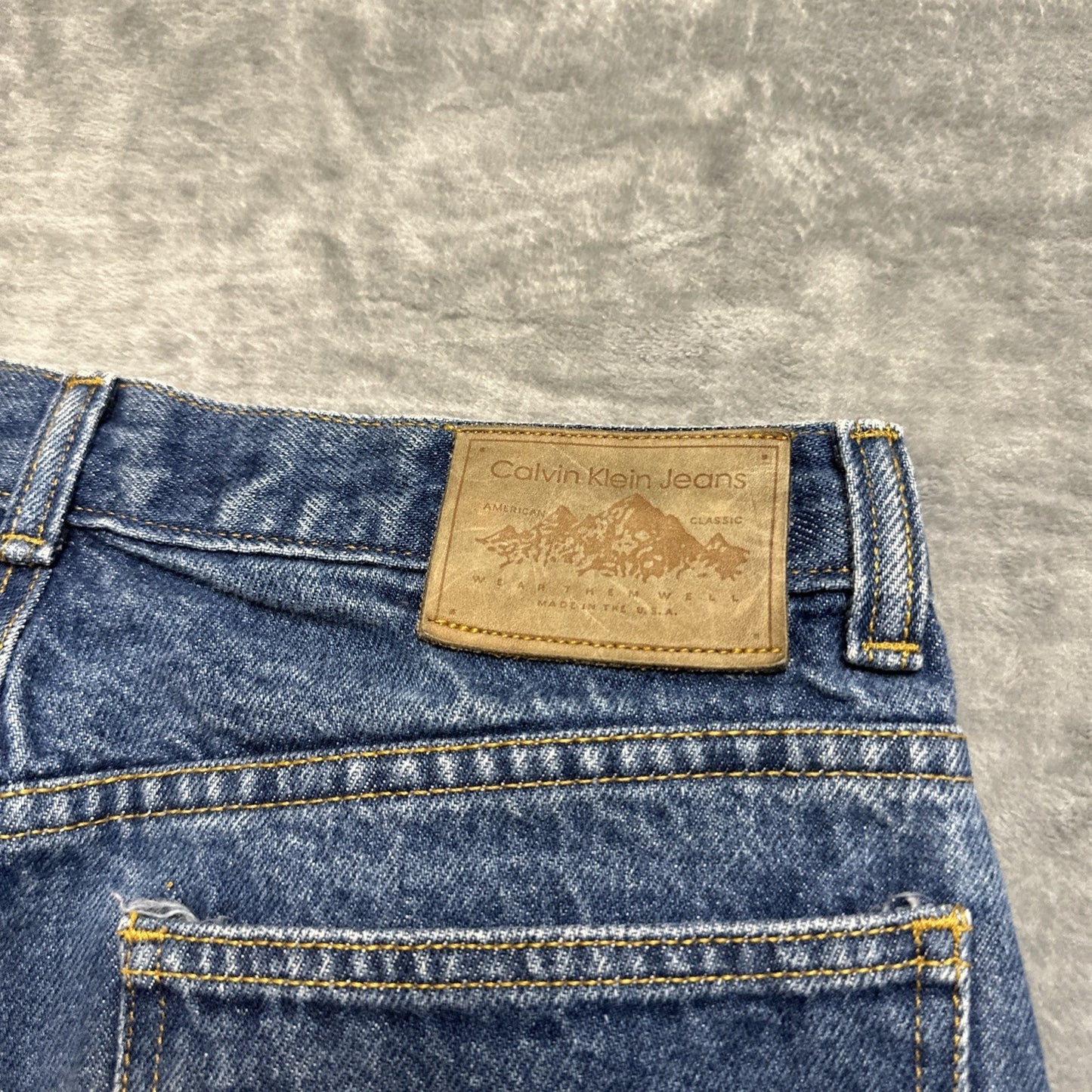 Vintage Calvin Klein Sport Straight Jeans Women's Petite 6P Dark Blue Denim
