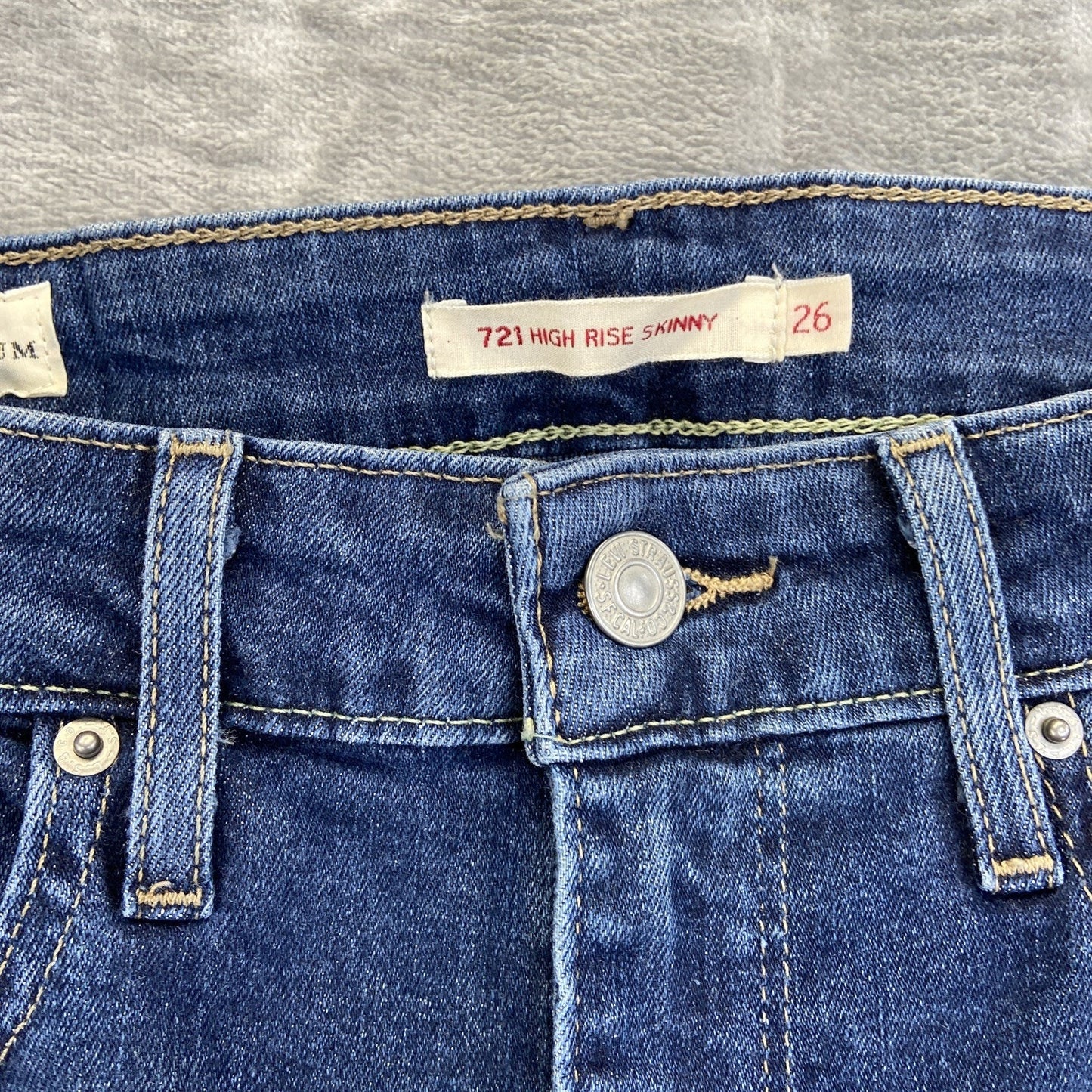 Levi's Distressed 721 Skinny Jeans Women’s 30x30 Blue Denim