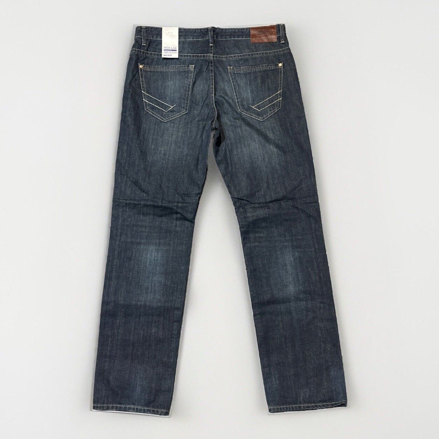 New Mexx Regular Fit Straight Jeans Men's Size 34x34 Dark Blue Denim