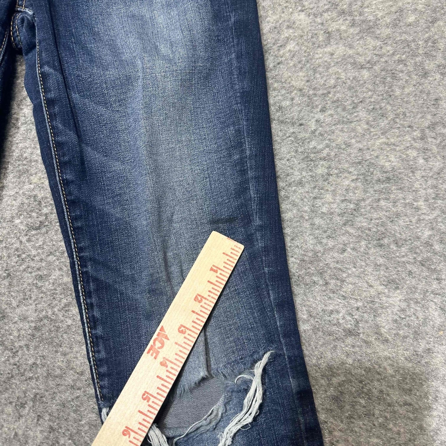 American Eagle Women's Distressed Super Stretch Hi Rise Jegging Size 0R Blue