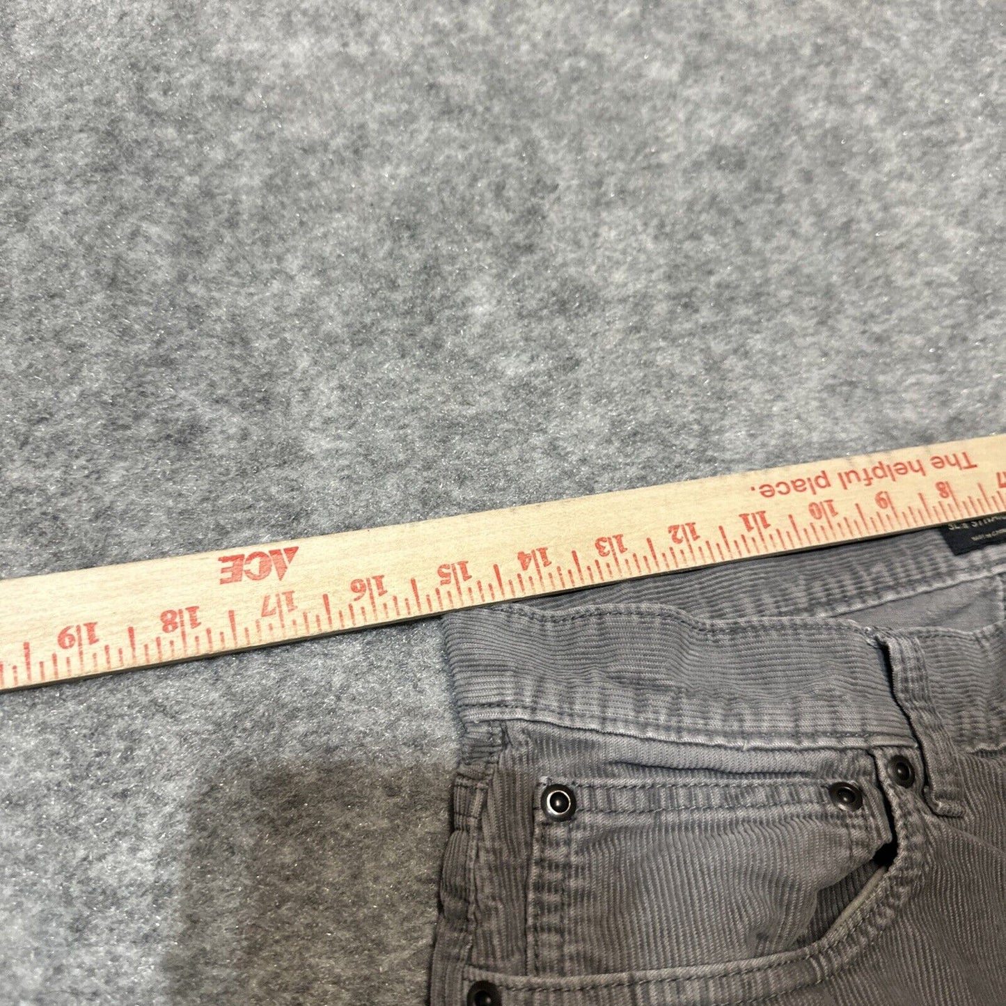 J Crew Men's Corduroy Slim Straight Jeans Size 30x32 Gray