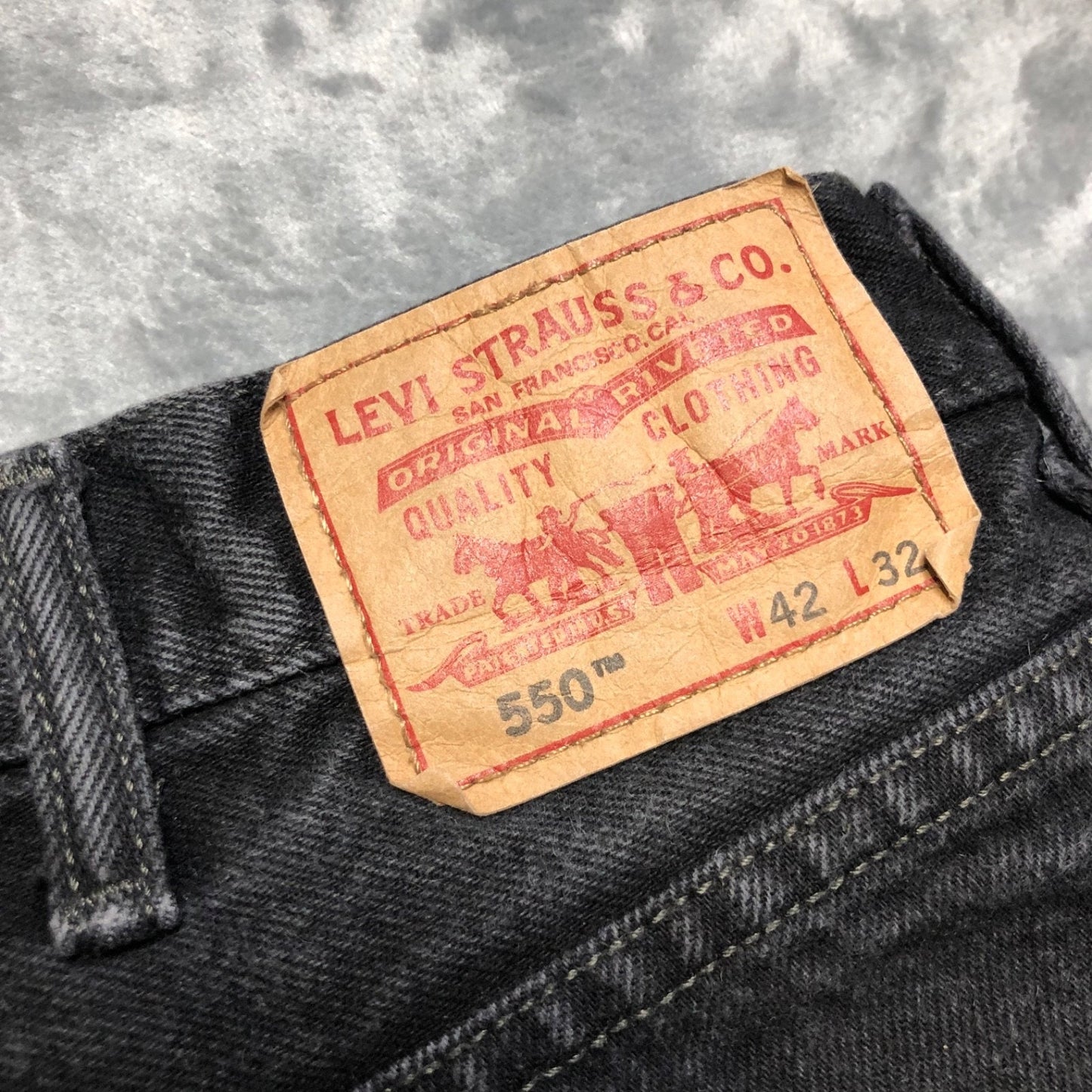 Lot of 2 Levi's 550 Work Jeans Men's Size 42x30 Black Blue Grade A/B Denim