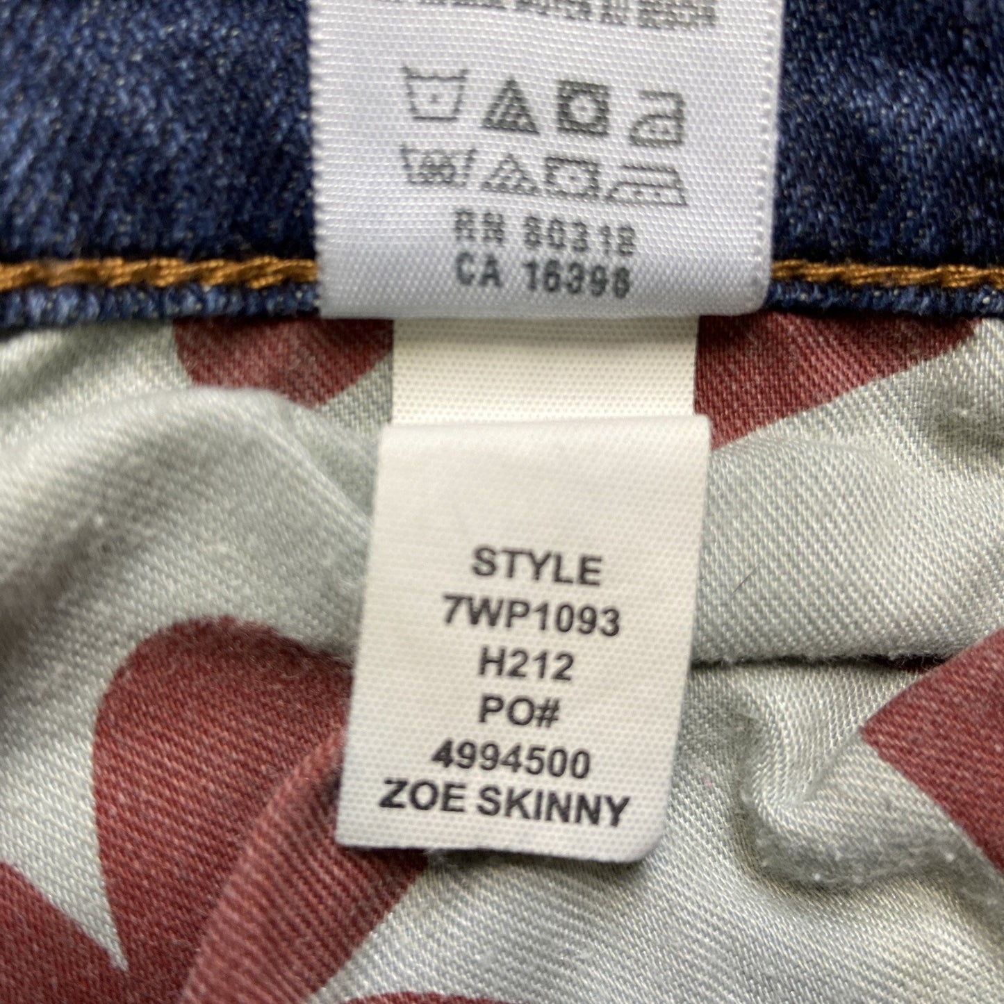 Vintage Lucky Zoe Skinny Jeans Women’s Size 4/27 Dark Blue Denim