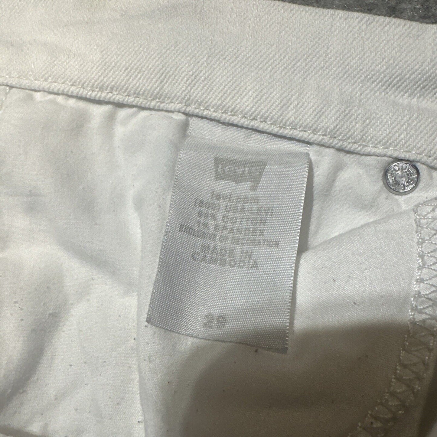 Levi's 421 Women's Skinny Jeans Size 29 White Acid Wash