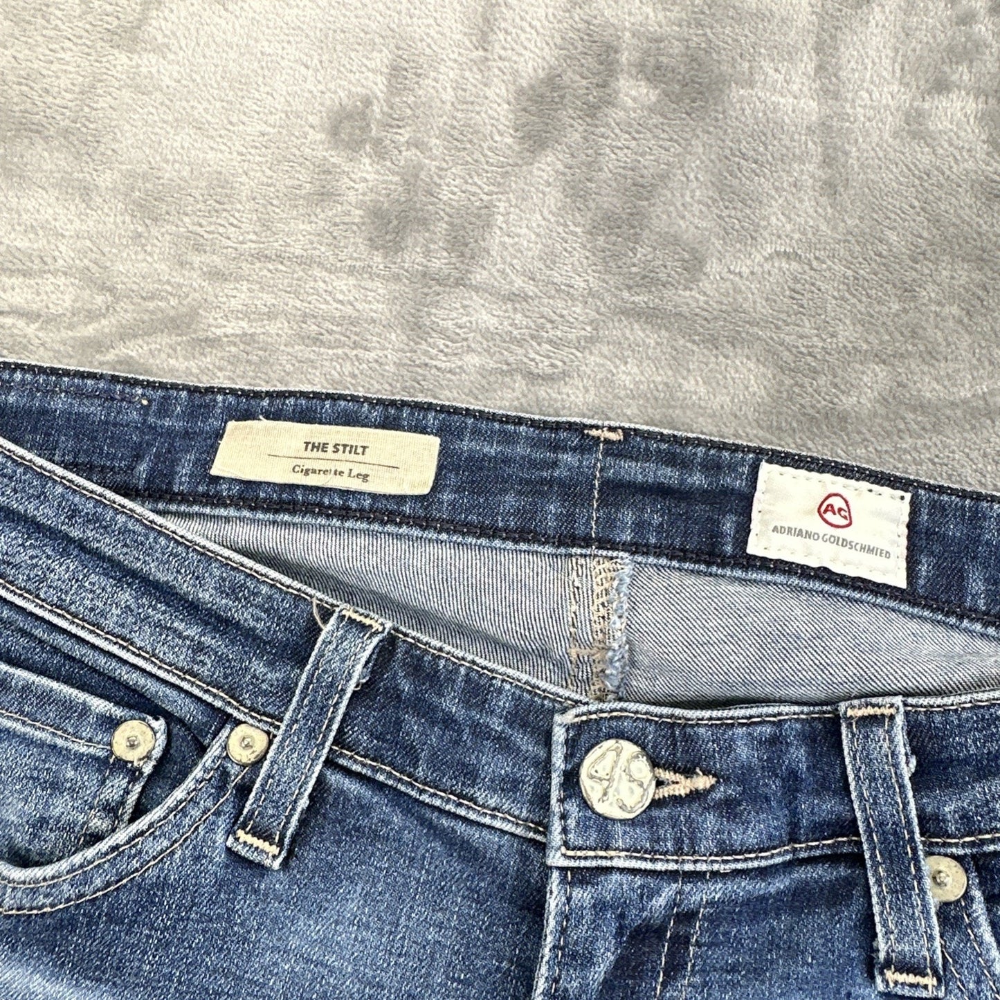 Adriano Goldschmied The Stilt Cigarette Leg Skinny Jeans Women's 28R Blue Denim