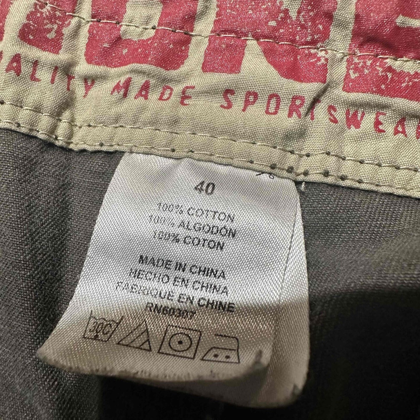 Unionbay Mens Cargo Shorts Brown Camo Pattern Size 40 Dark Wash Pants