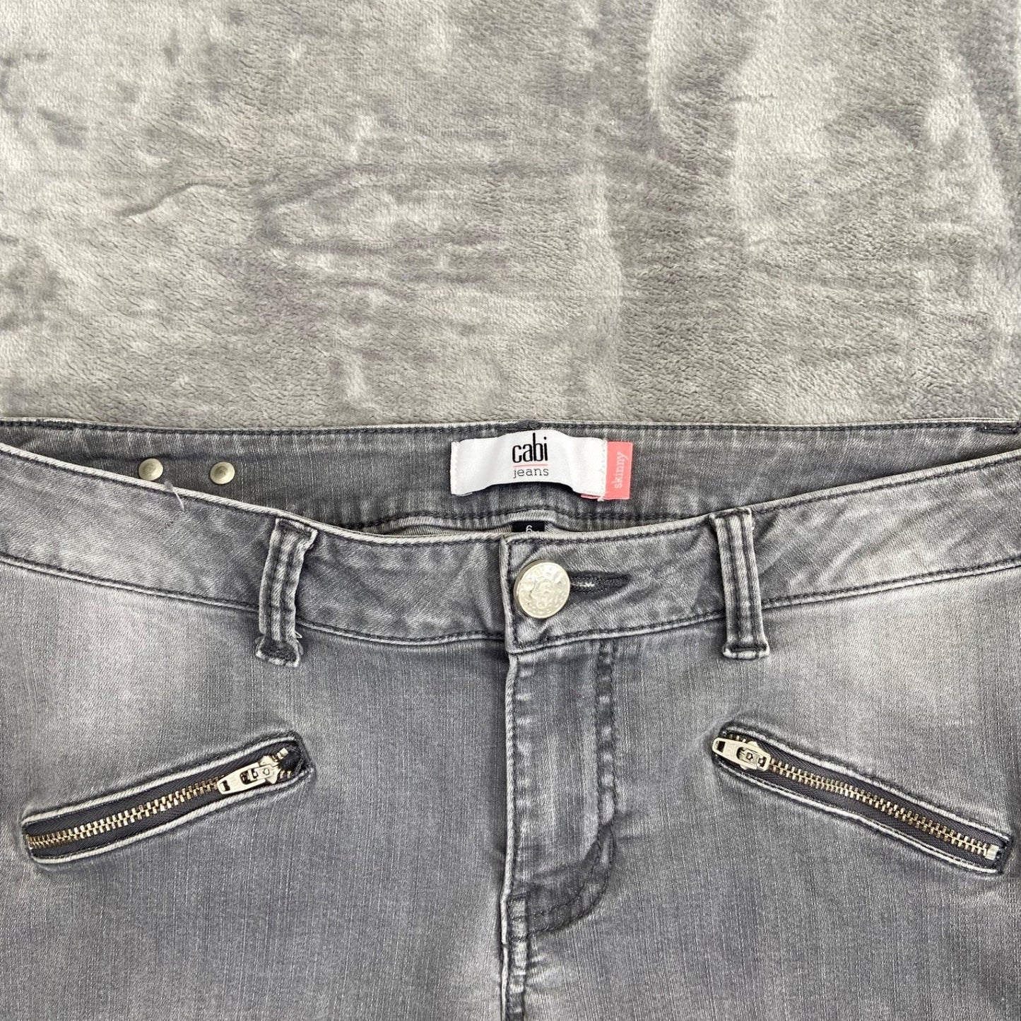 Cabi Skinny Jeans Women's Size 6 Gray Mid Rise