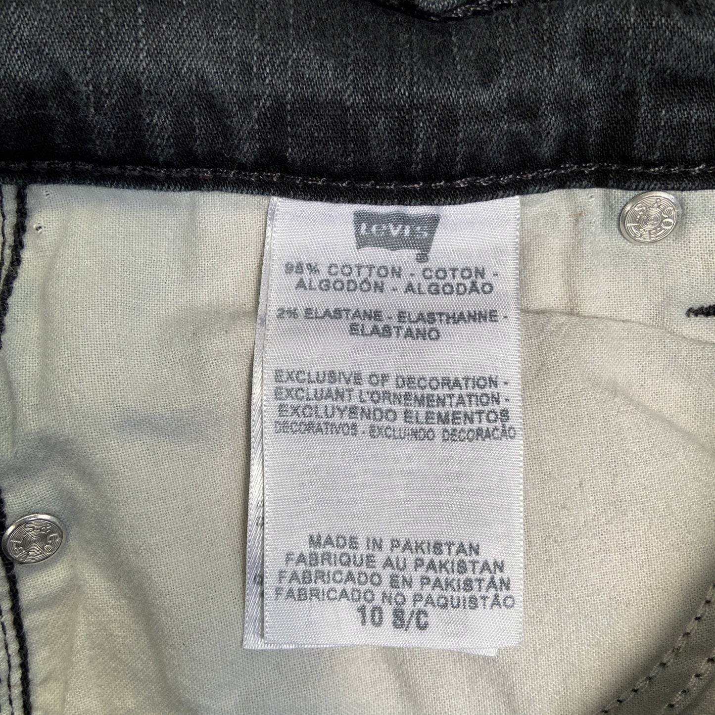 Levi's Perfectly Slimming 512 Bootcut Jeans Women's Size 10 S/C Black