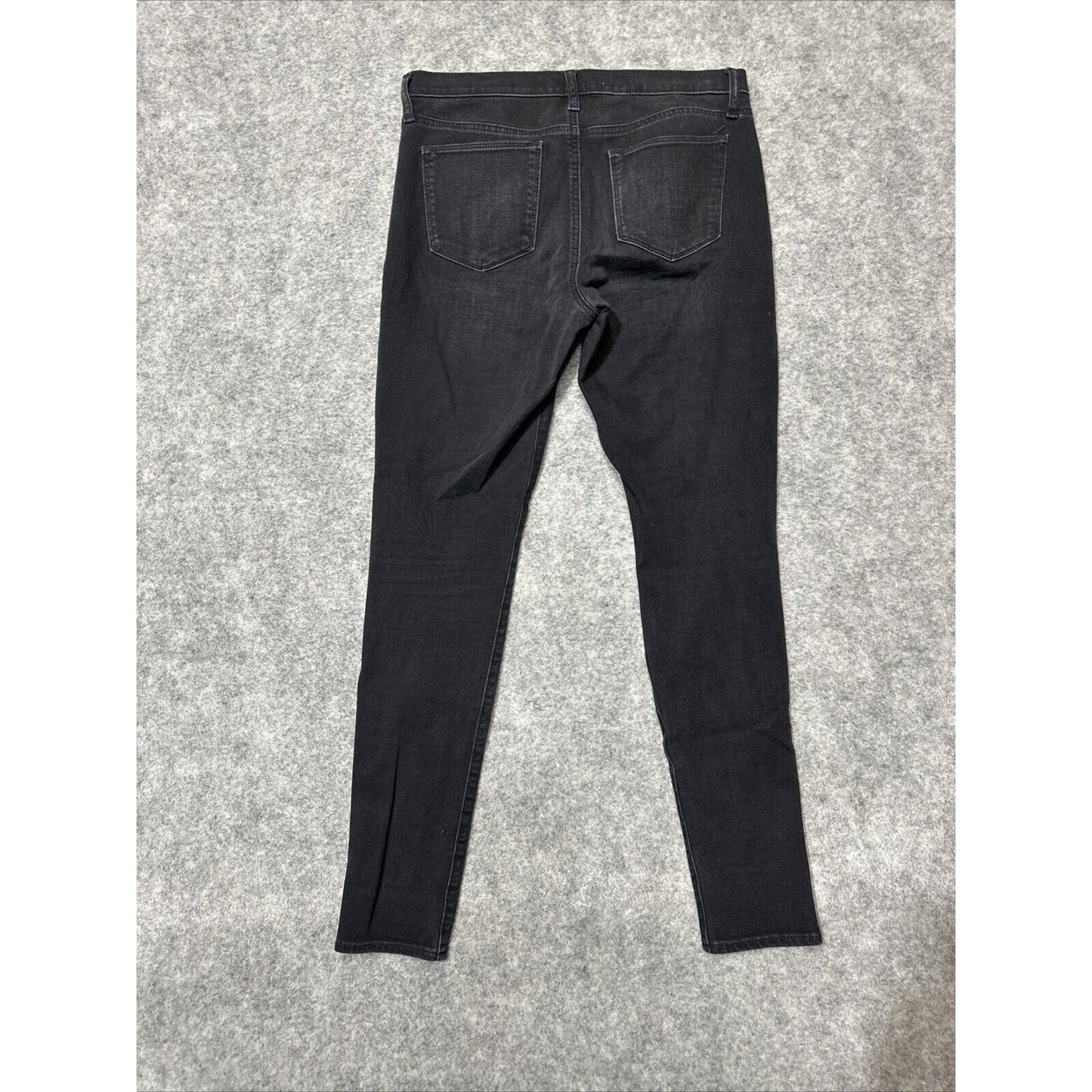 Gap 1969 True Skinny Women's Distressed Jeans Size 30L Long Black Dark Denim