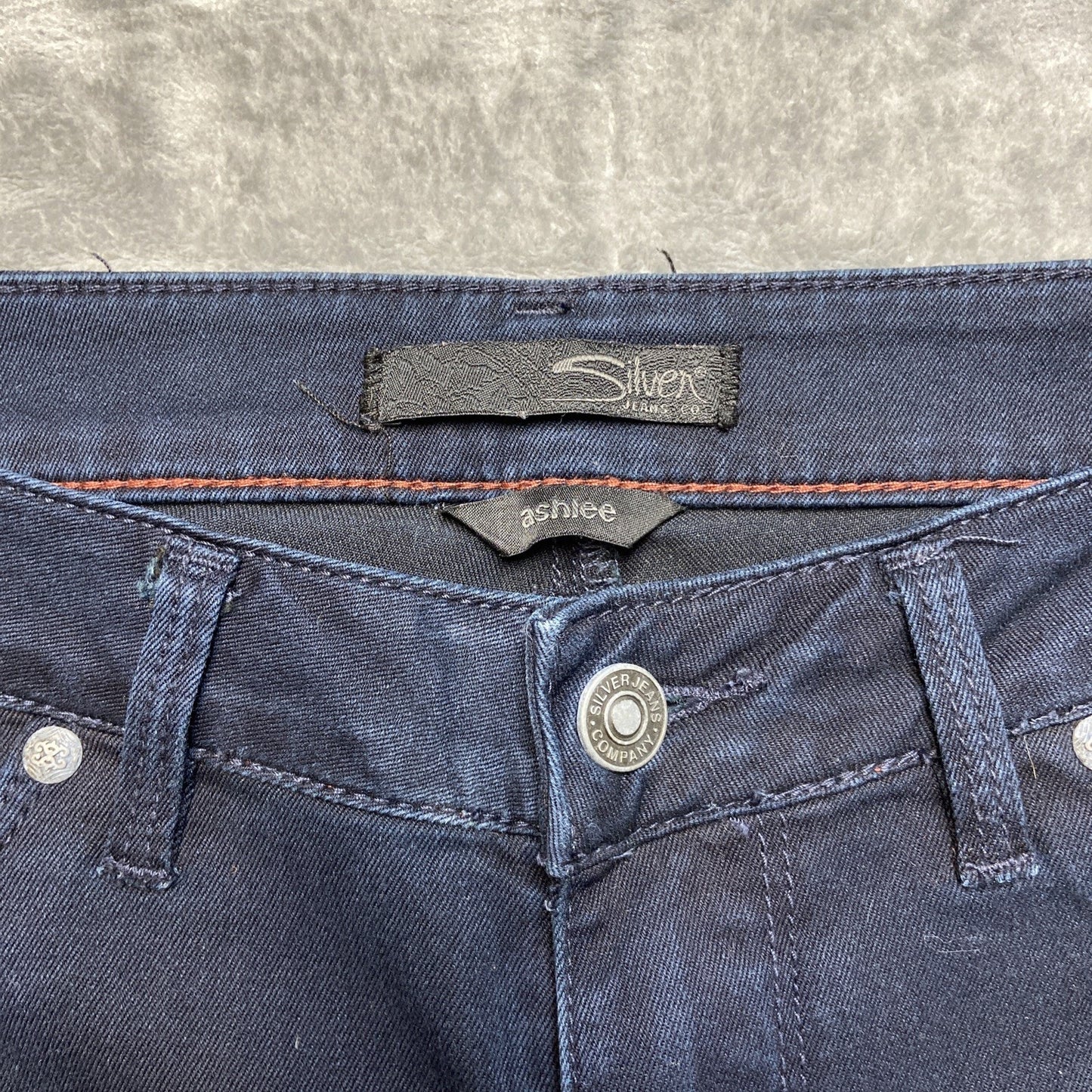 Silver Jeans Ashlee Skinny Jeans Women's Size 28x29 Dark Blue Denim