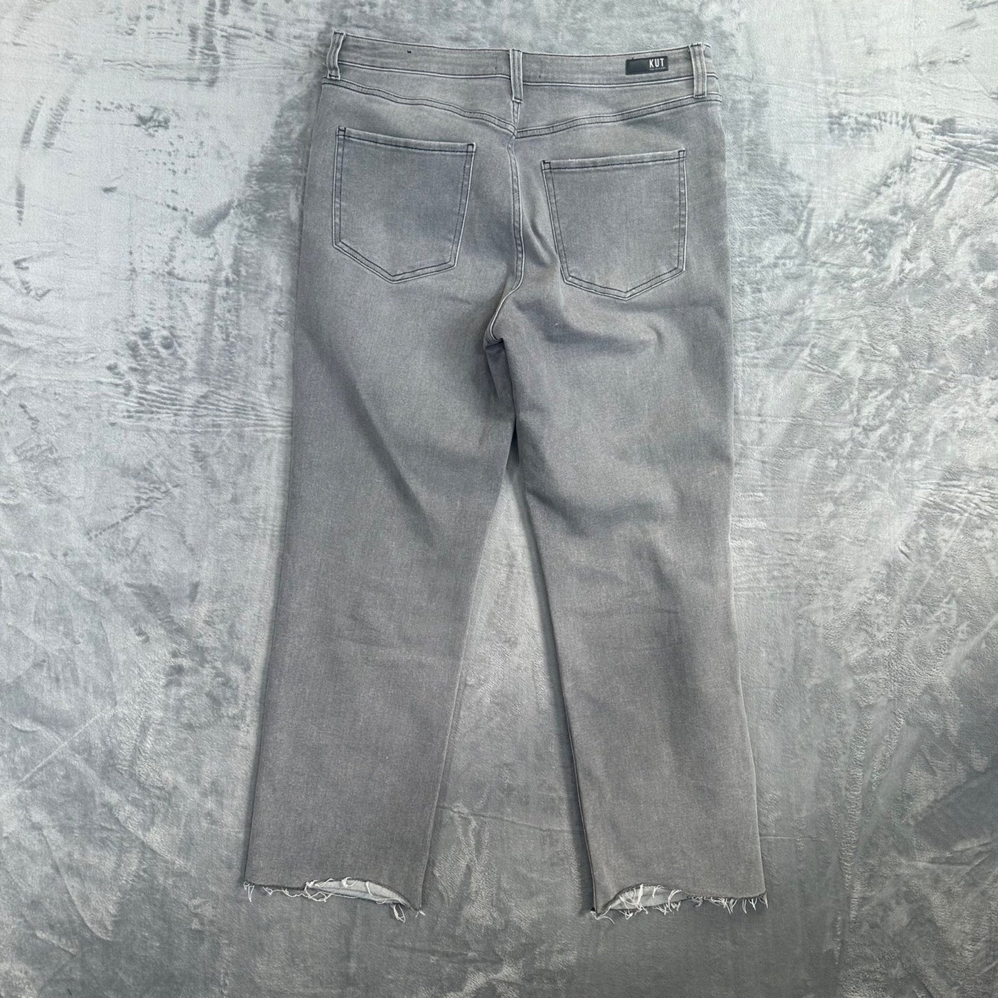 New KUT From The Kloth Women's Elizabeth Ankle Straight Jeans Size 16 Gray