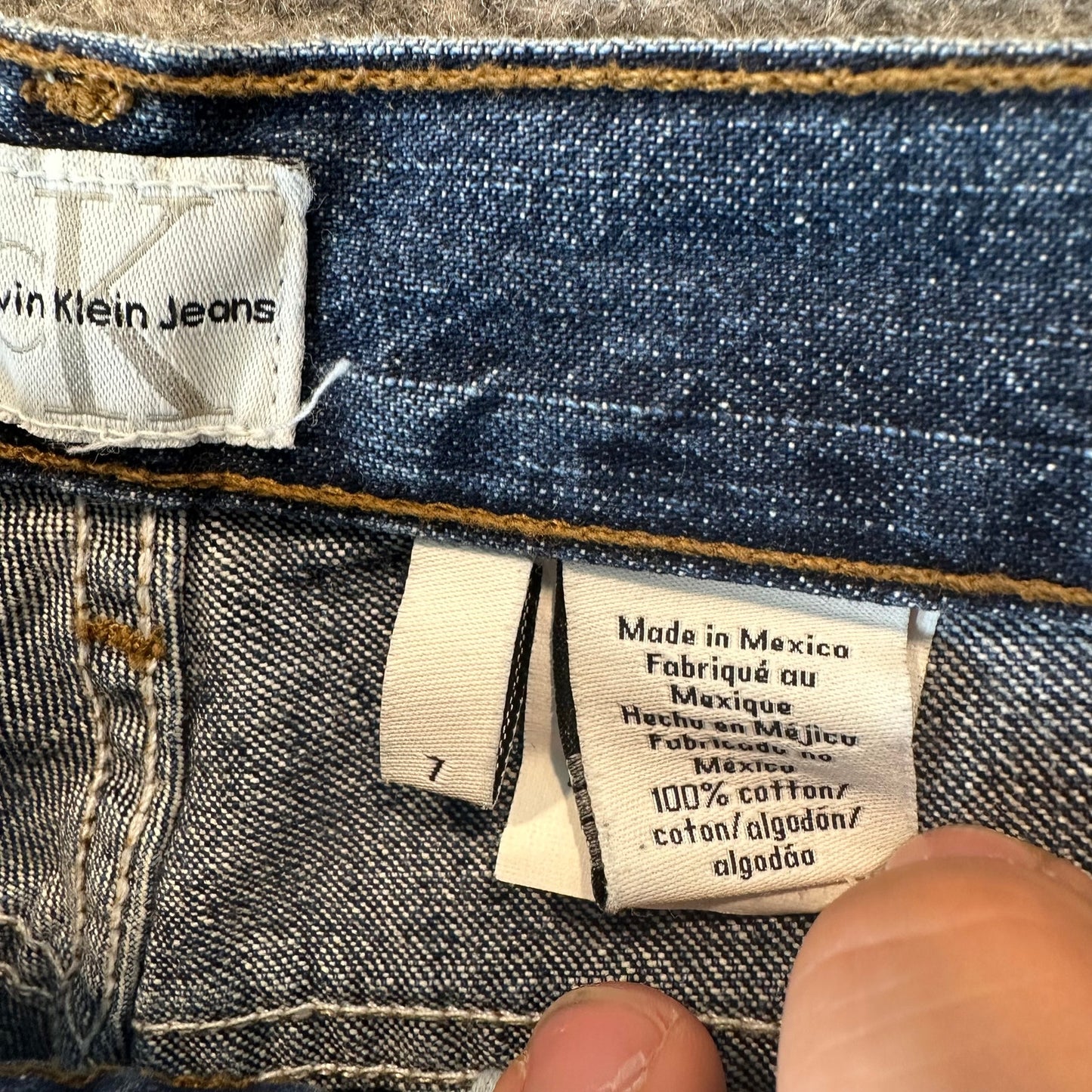 Calvin Klein Flared Jeans Women's Size 7 Blue Denim