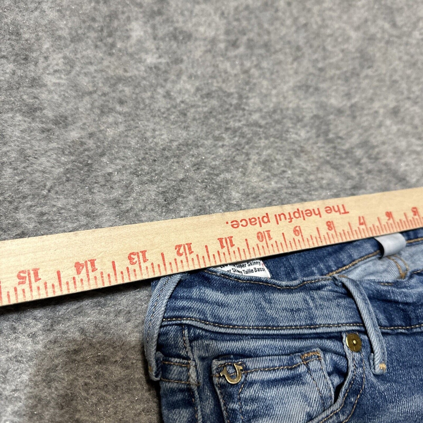 True Religion Casey Low Rise Super Skinny Jeans Women's Size 24 Light Blue Denim