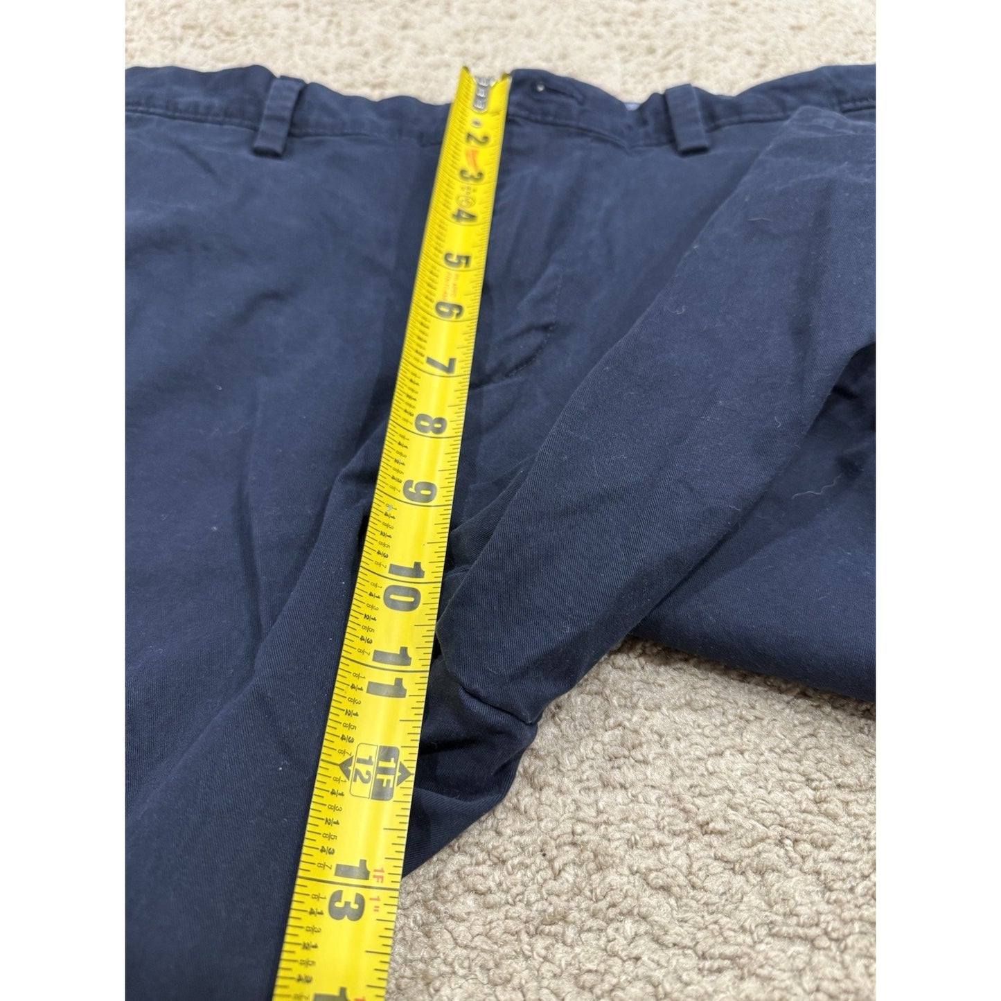 Banana Republic Emerson Chino Shorts Men's 32 Navy Flat Front Slash Pocket