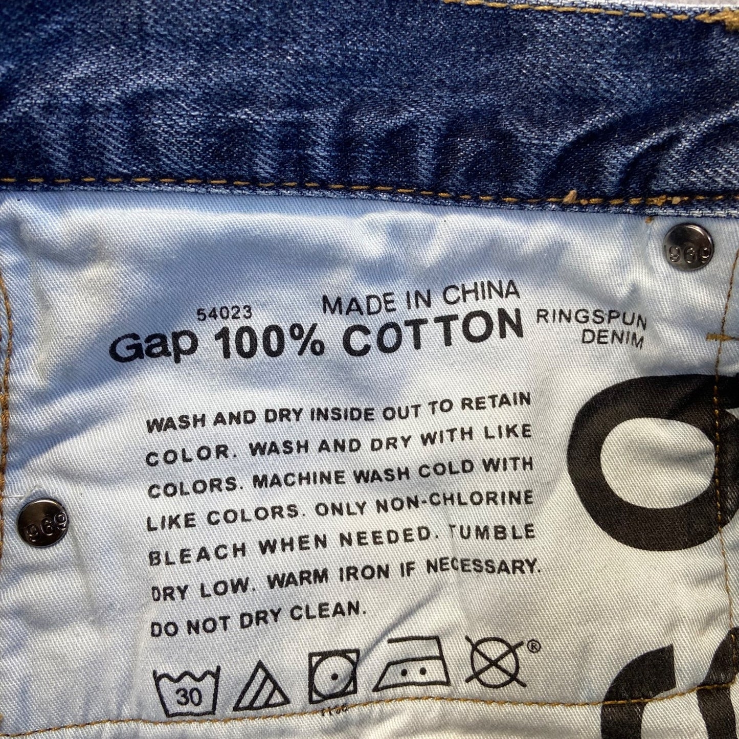 Gap Men's Loose Straight Jeans 31x30 Blue Denim