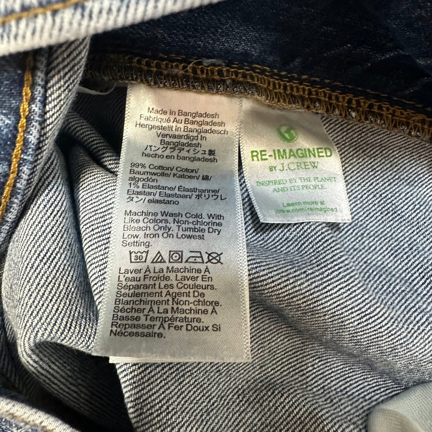 J.CREW Straight Jeans Men's Size 33x32 Blue Denim