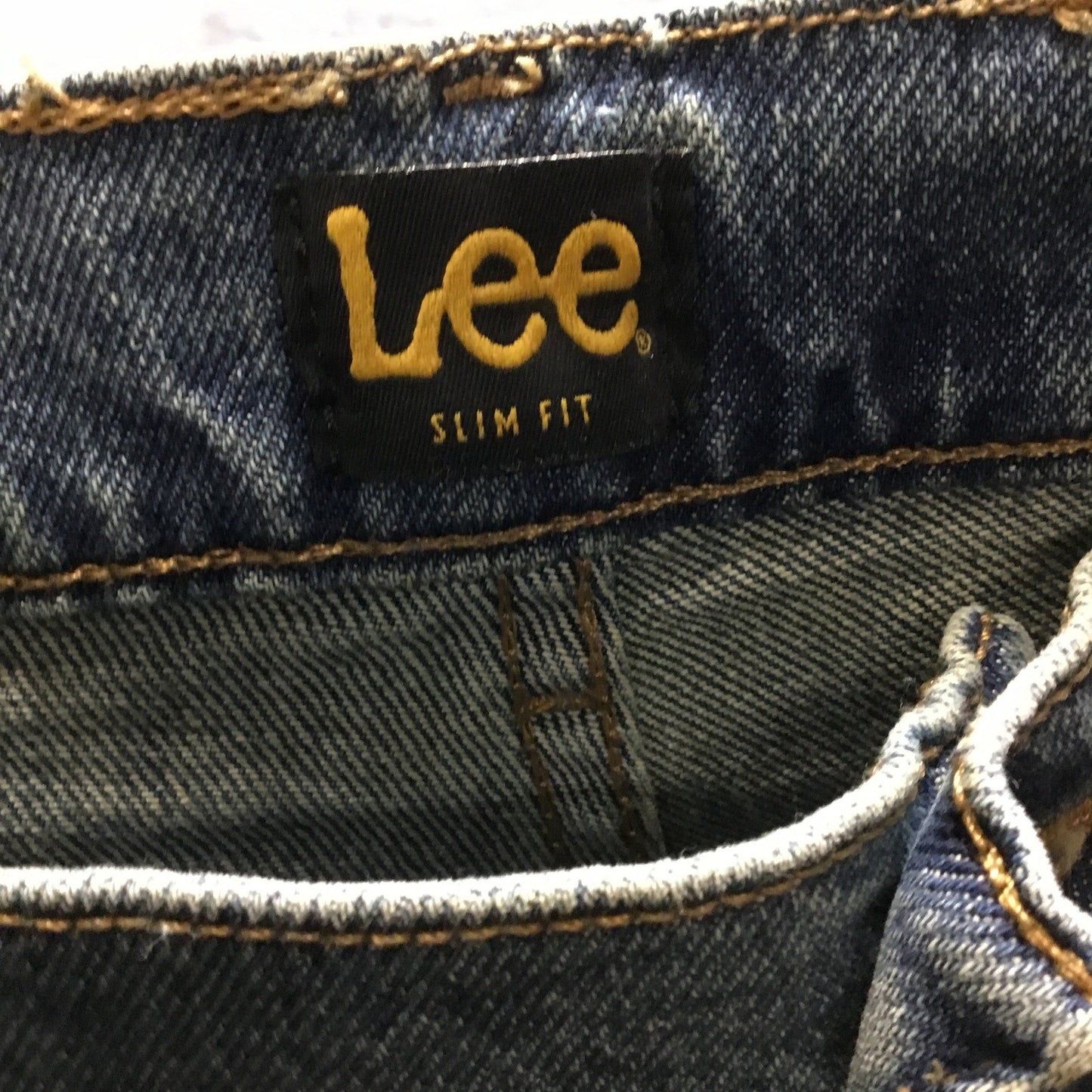 New Lee Slim Fit Straight Jeans Men's Size 42x30 Dark Blue Comfort Stretch
