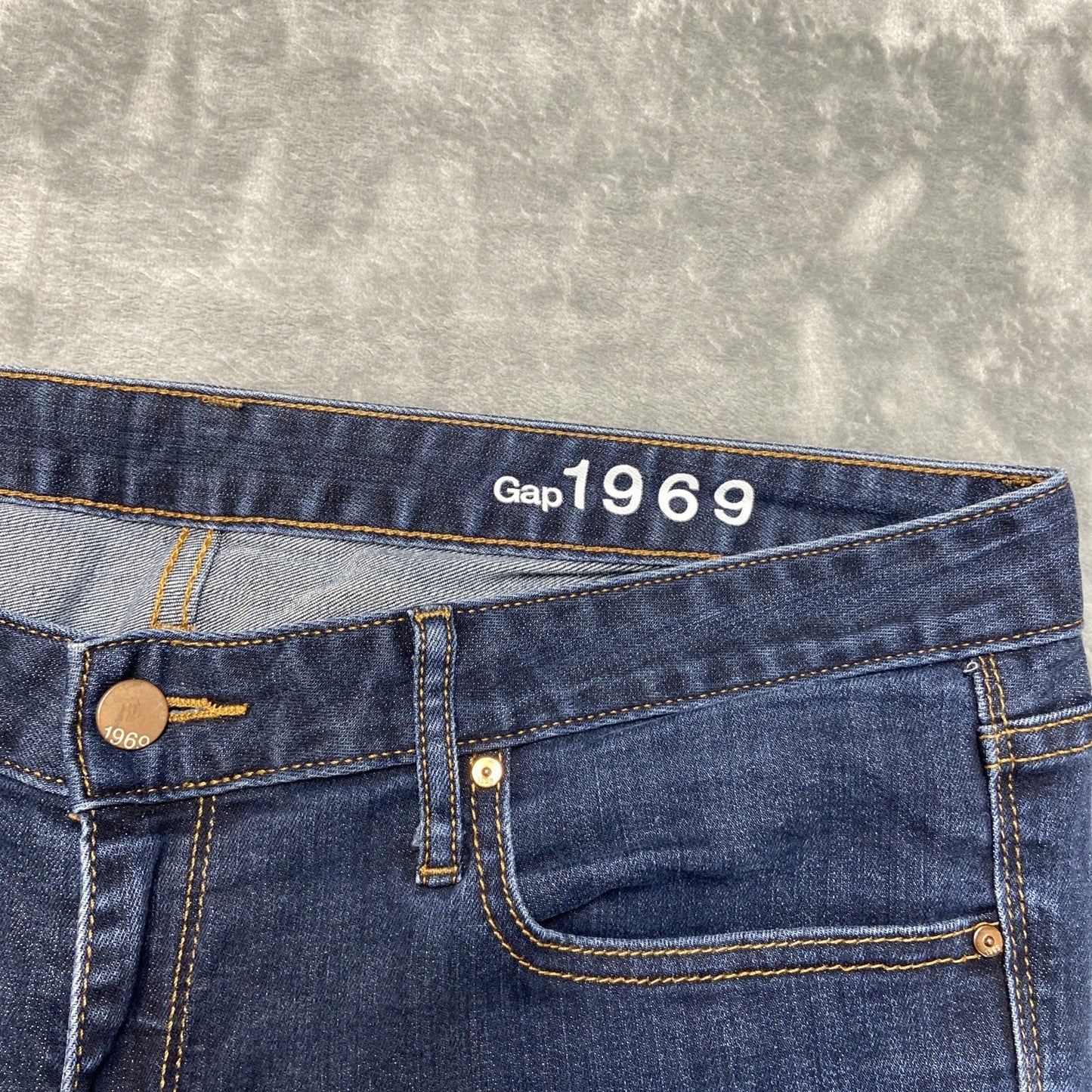 Gap 1969 Skinny Jeans Women's Size 32R Dark Blue Denim