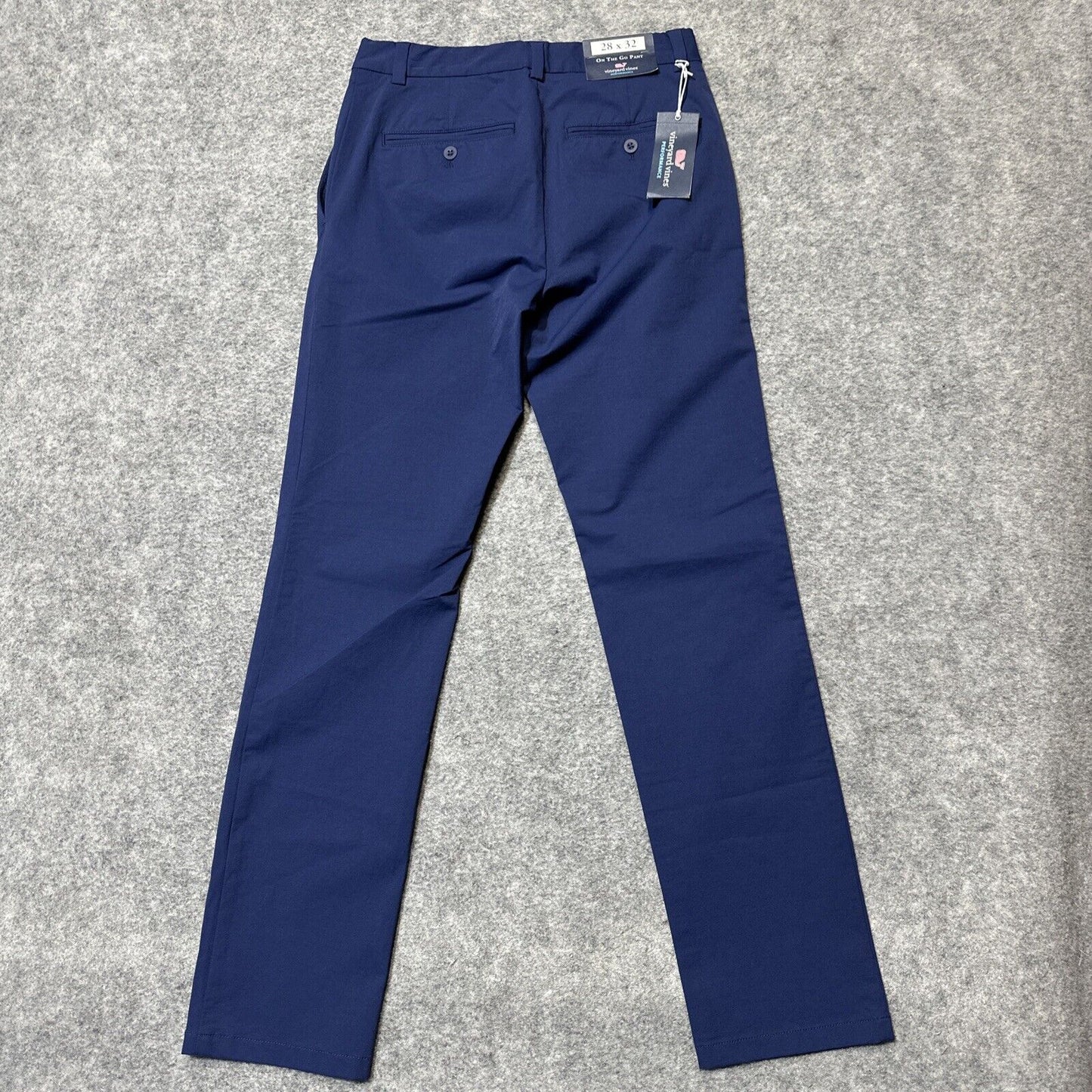 New Vineyard Vines Performance Slim Fit Chino Mens Size 28x32 Deep Bay Dark Blue