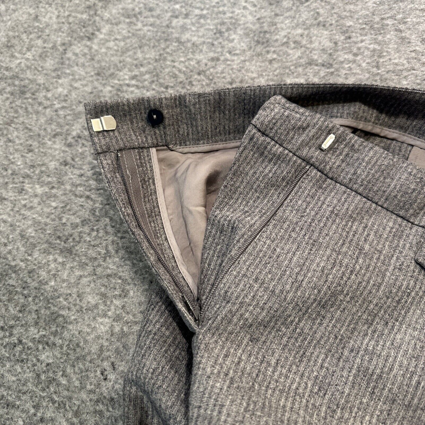 Piazza Sempione Women's Cuffed Straight Dress Pants Size 12 Gray Pants